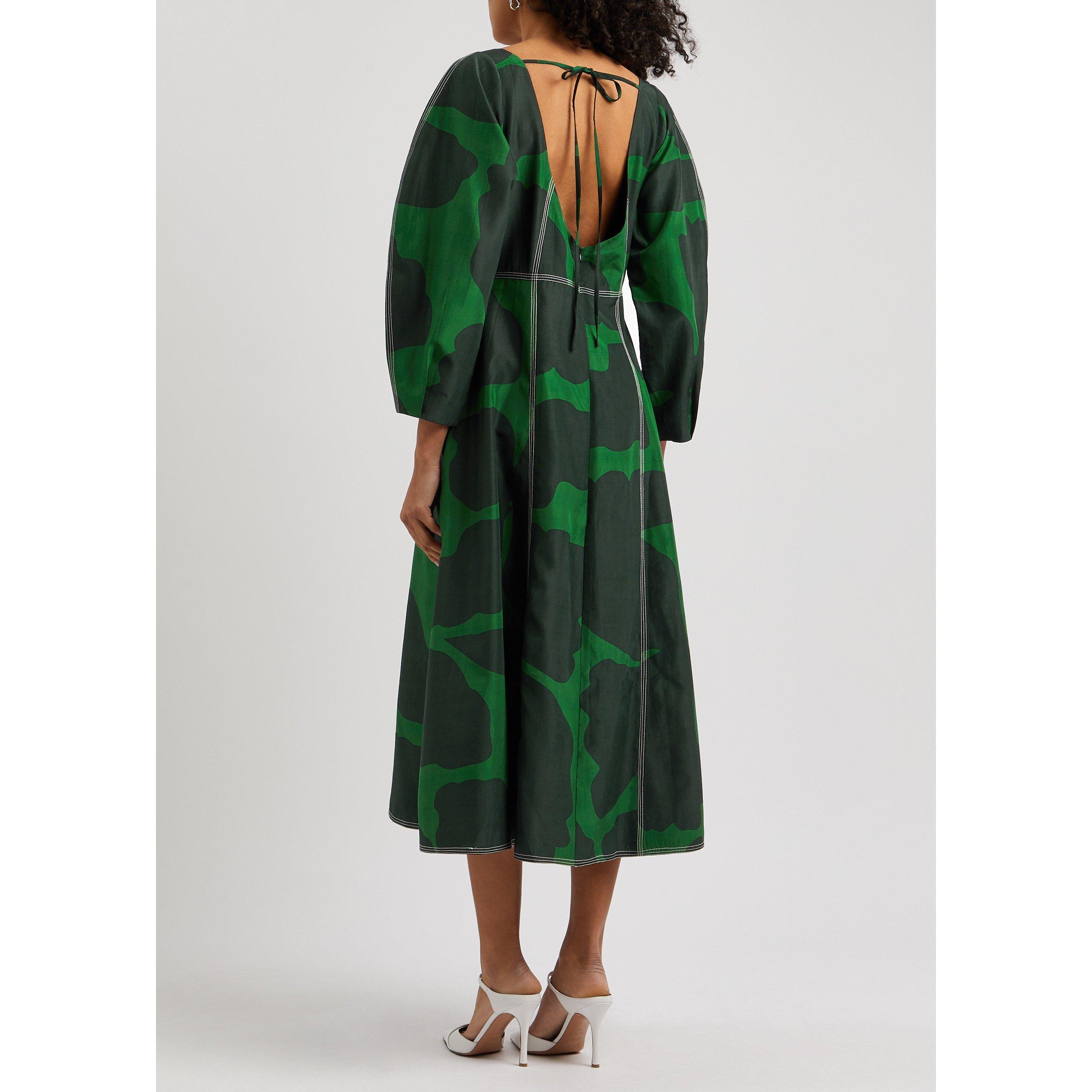 BLACK AND OTHER - Lovebirds - LD MOSS SLEEVELESS SILK DRESS - 3
