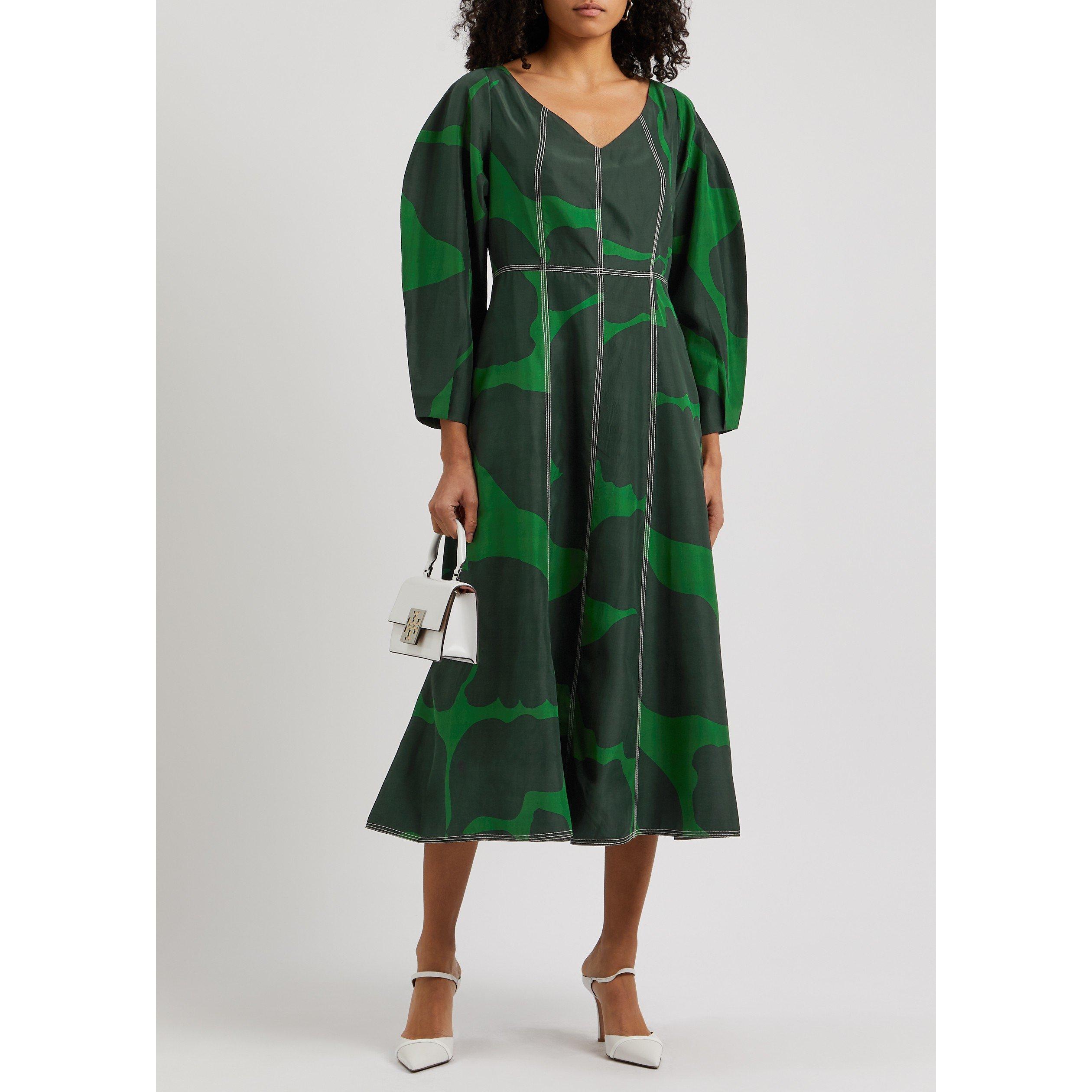 BLACK AND OTHER - Lovebirds - LD MOSS SLEEVELESS SILK DRESS - 5