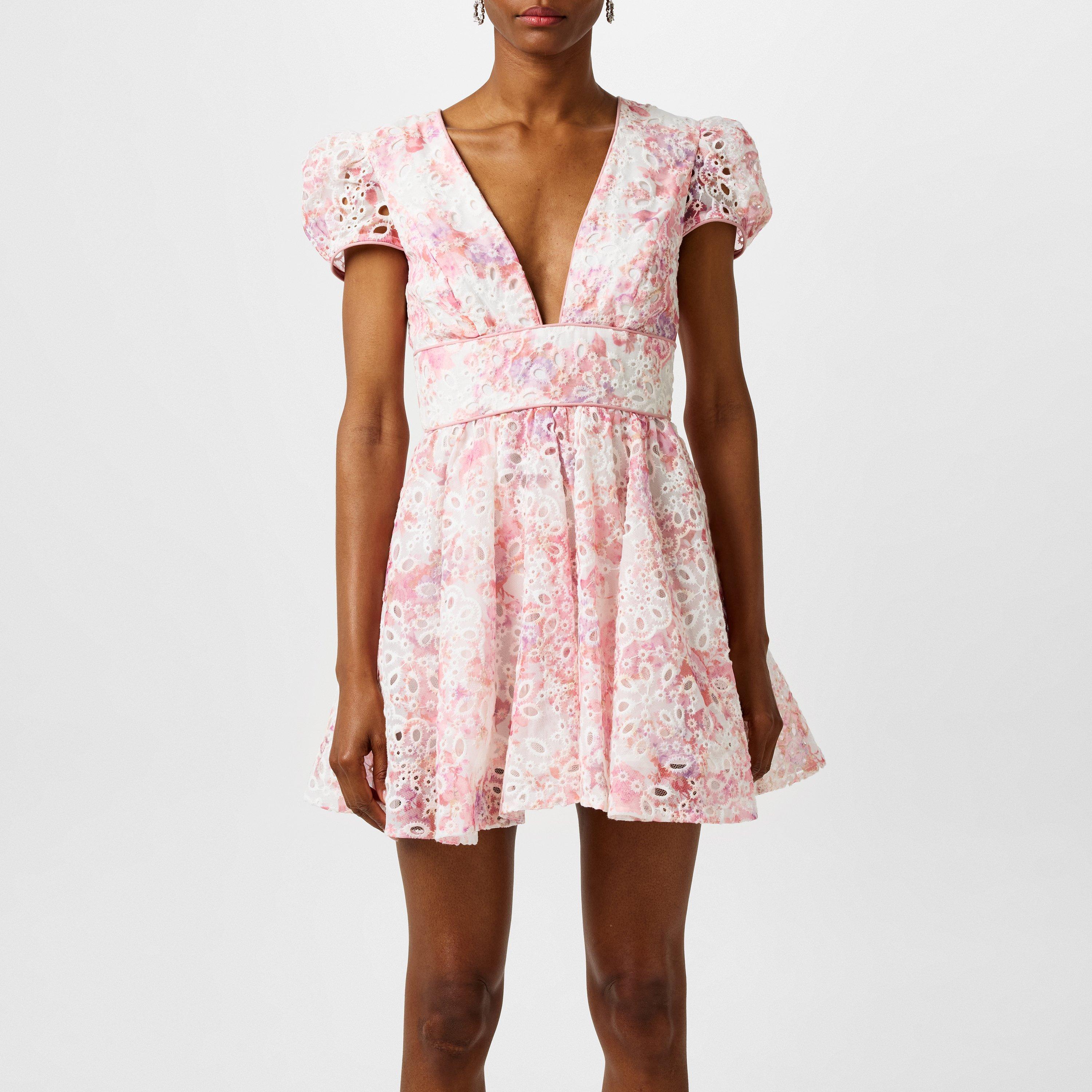 Pink Flor - Bardot - Tamarin Broderie Mini Dress - 1