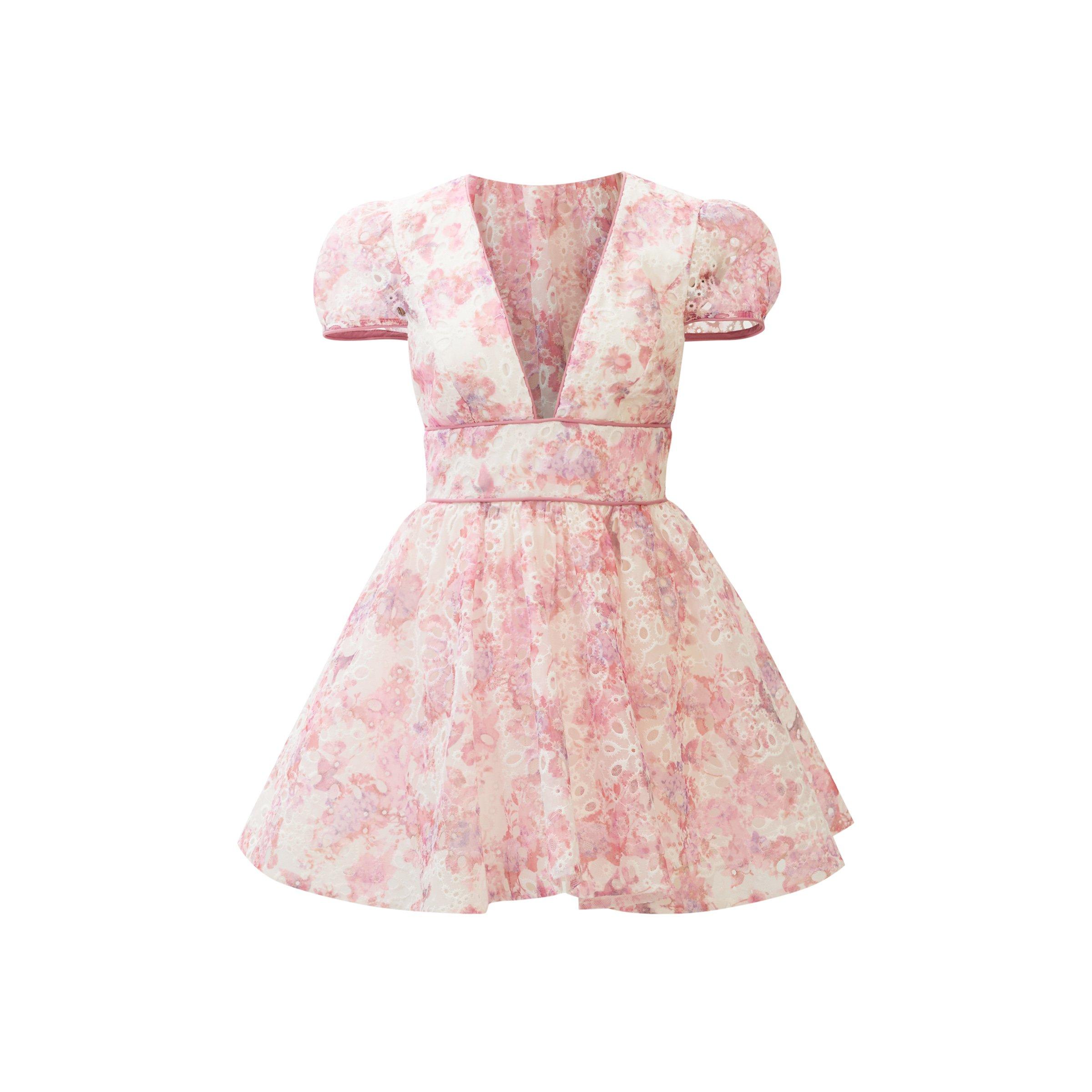 Pink Flor - Bardot - Tamarin Broderie Mini Dress - 5