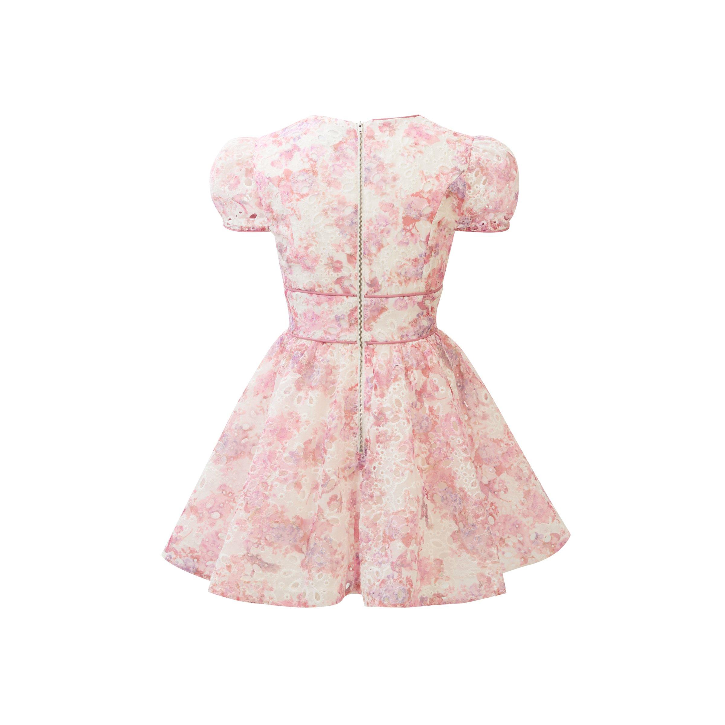 Pink Flor - Bardot - Tamarin Broderie Mini Dress - 6