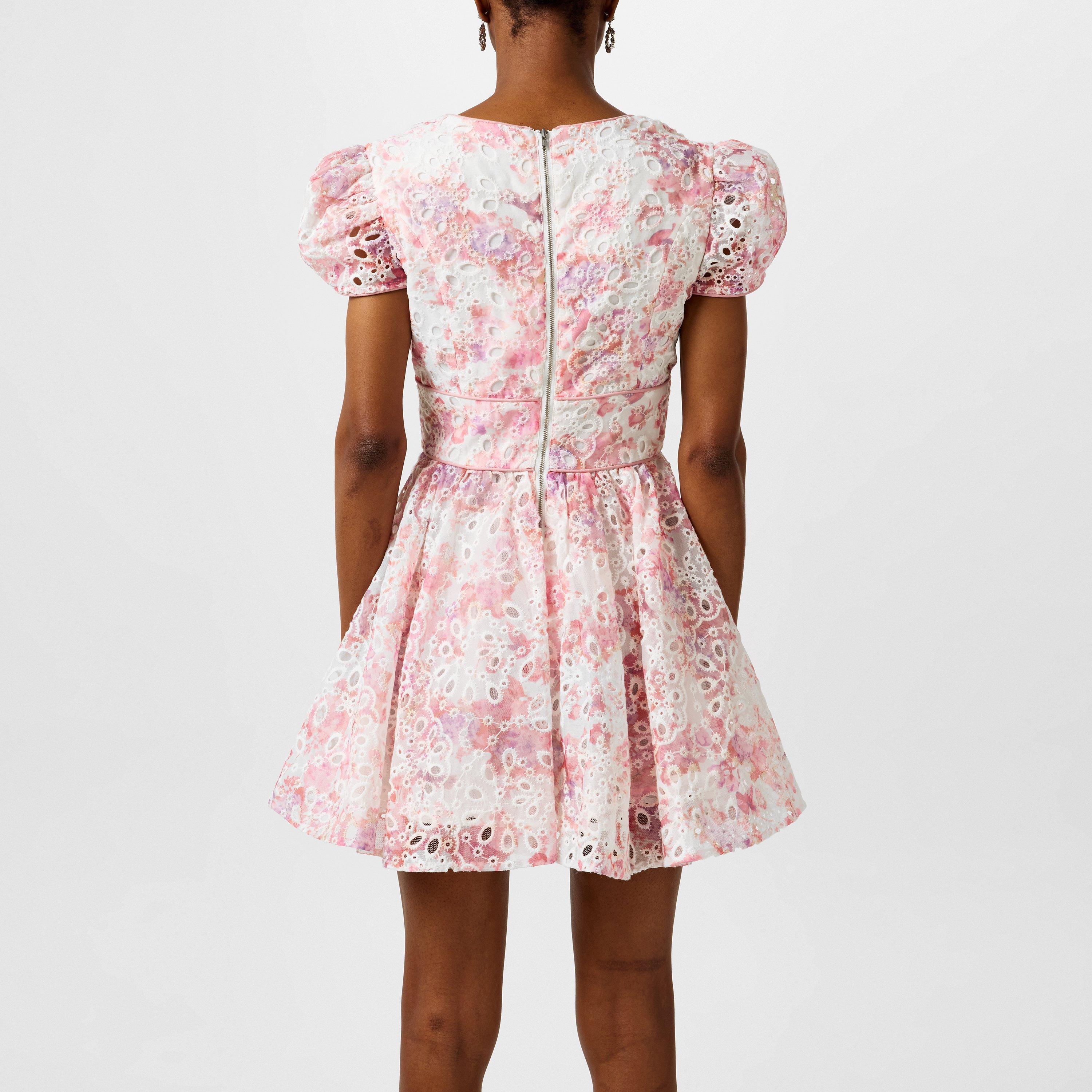 Pink Flor - Bardot - Tamarin Broderie Mini Dress - 3