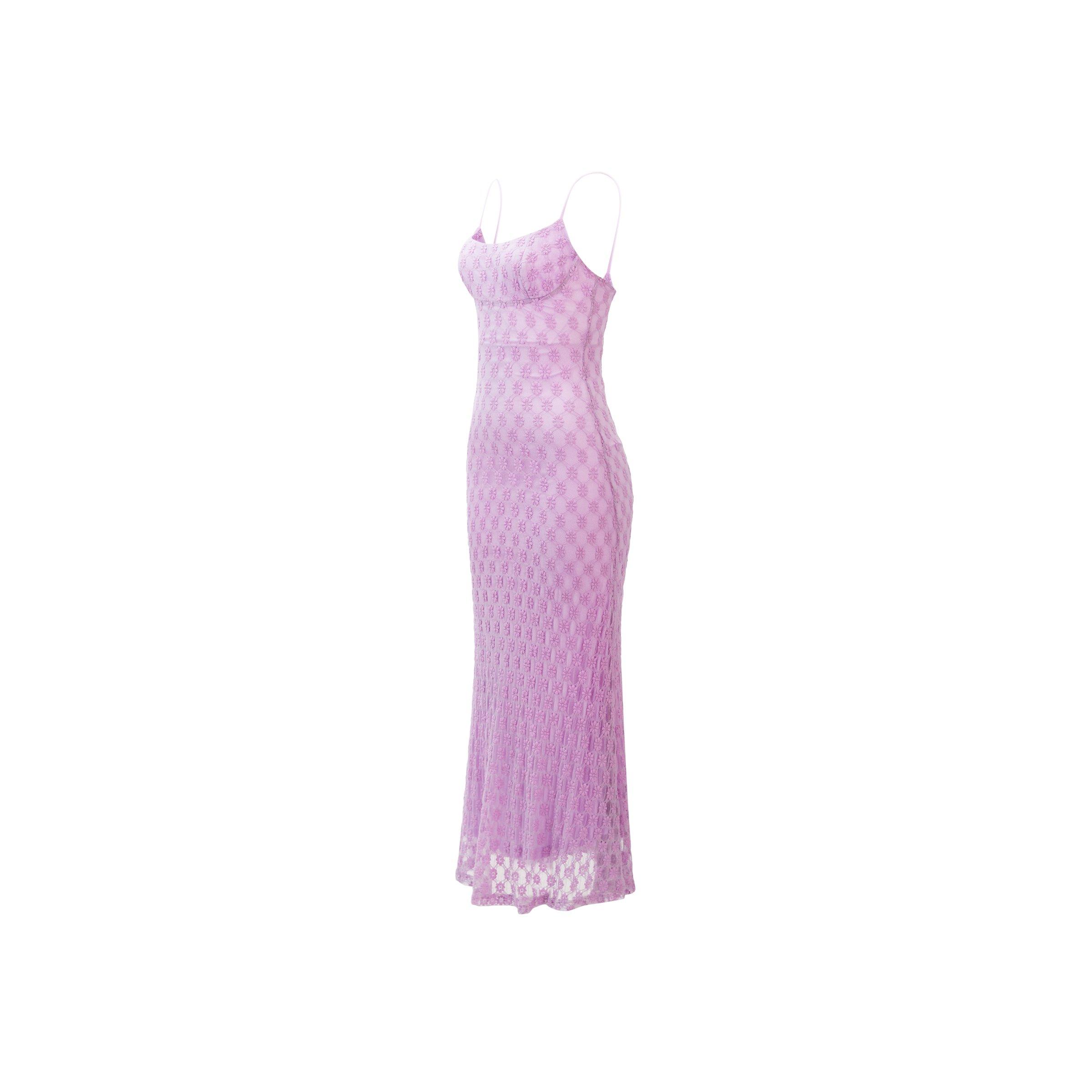Lilac - Bardot - Adoni Mesh Midi Dress - 8
