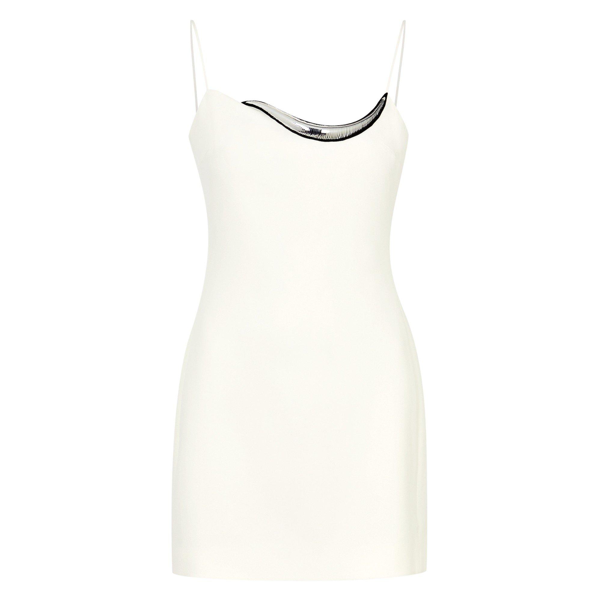 WHITE AND OTHER - David Koma - METAL CHEST TUBE MINI DRESS - 1