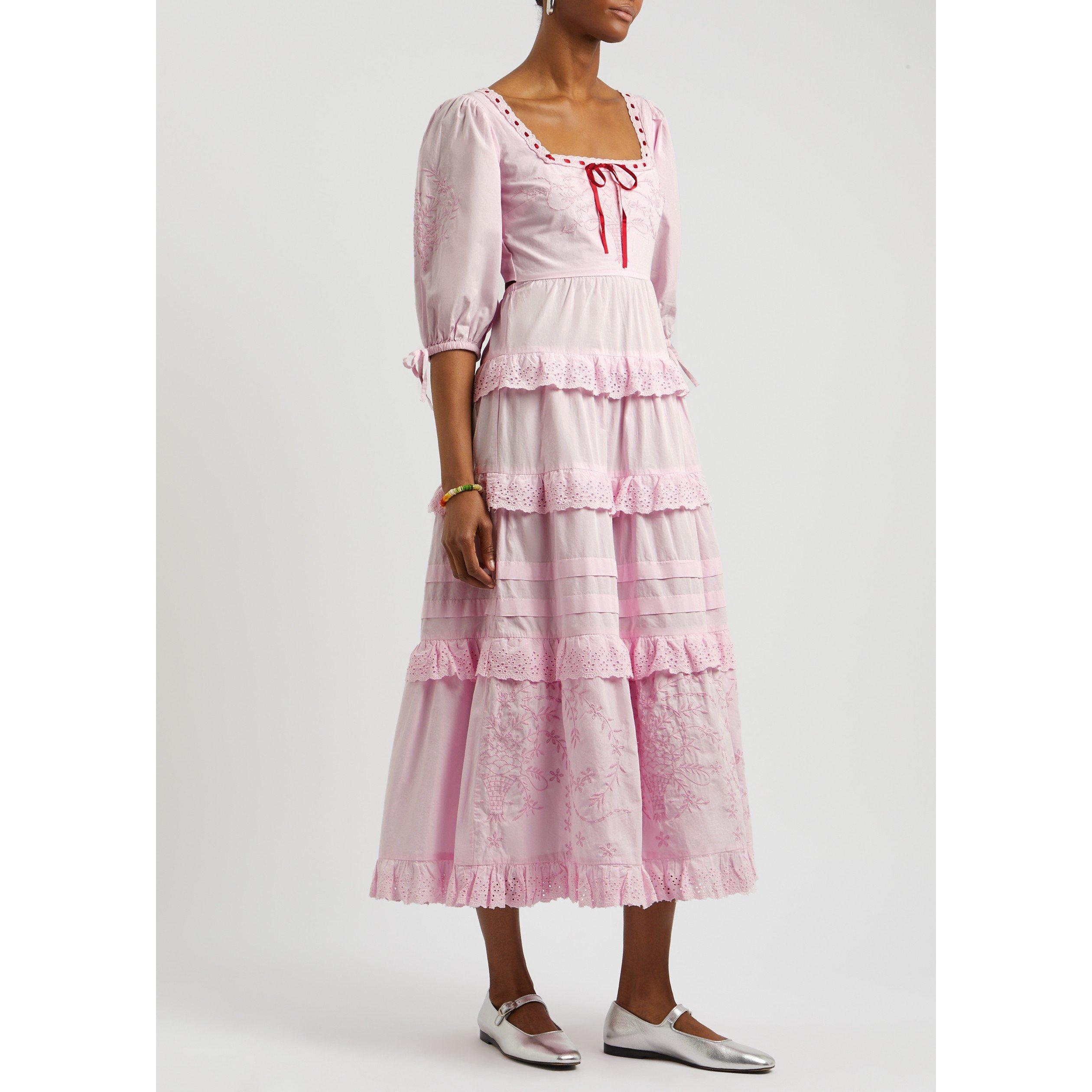 PINK - Damson Madder - LD REBECCA BOW BACK DRESS - 2