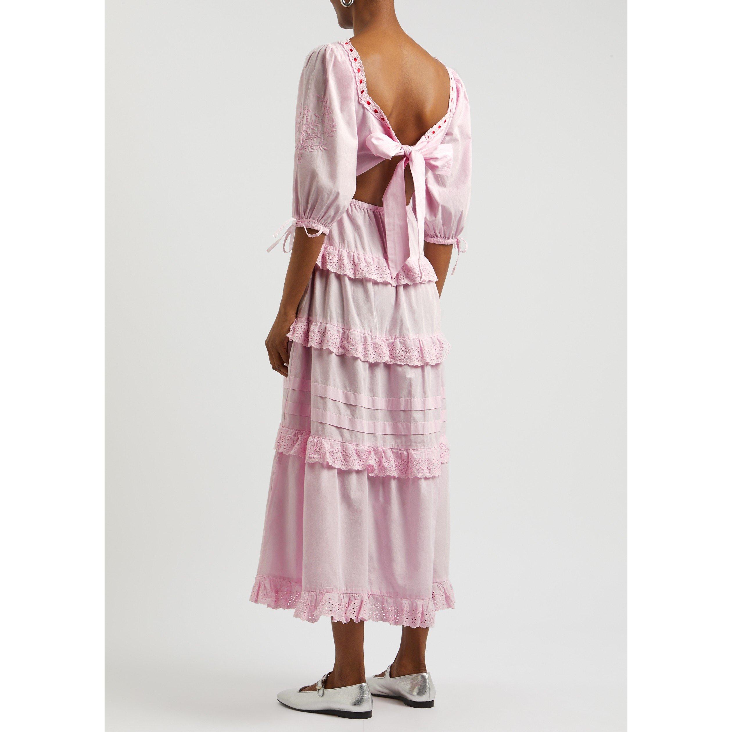 PINK - Damson Madder - LD REBECCA BOW BACK DRESS - 3