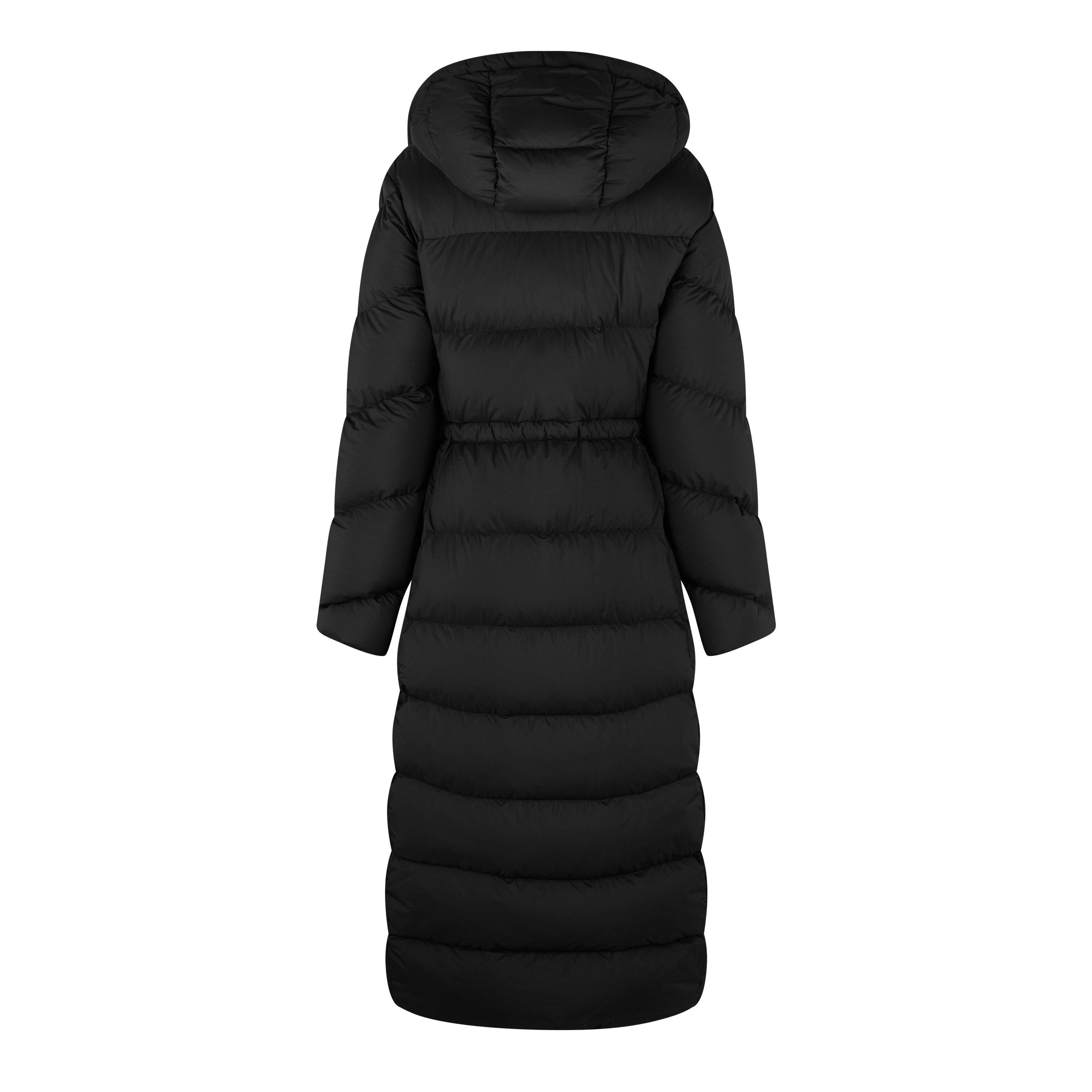 Black 292 - Moose Knuckles - Women's Belle Cote Duck Down Hooded Long Sleeve Long Puffer Jacket - 6