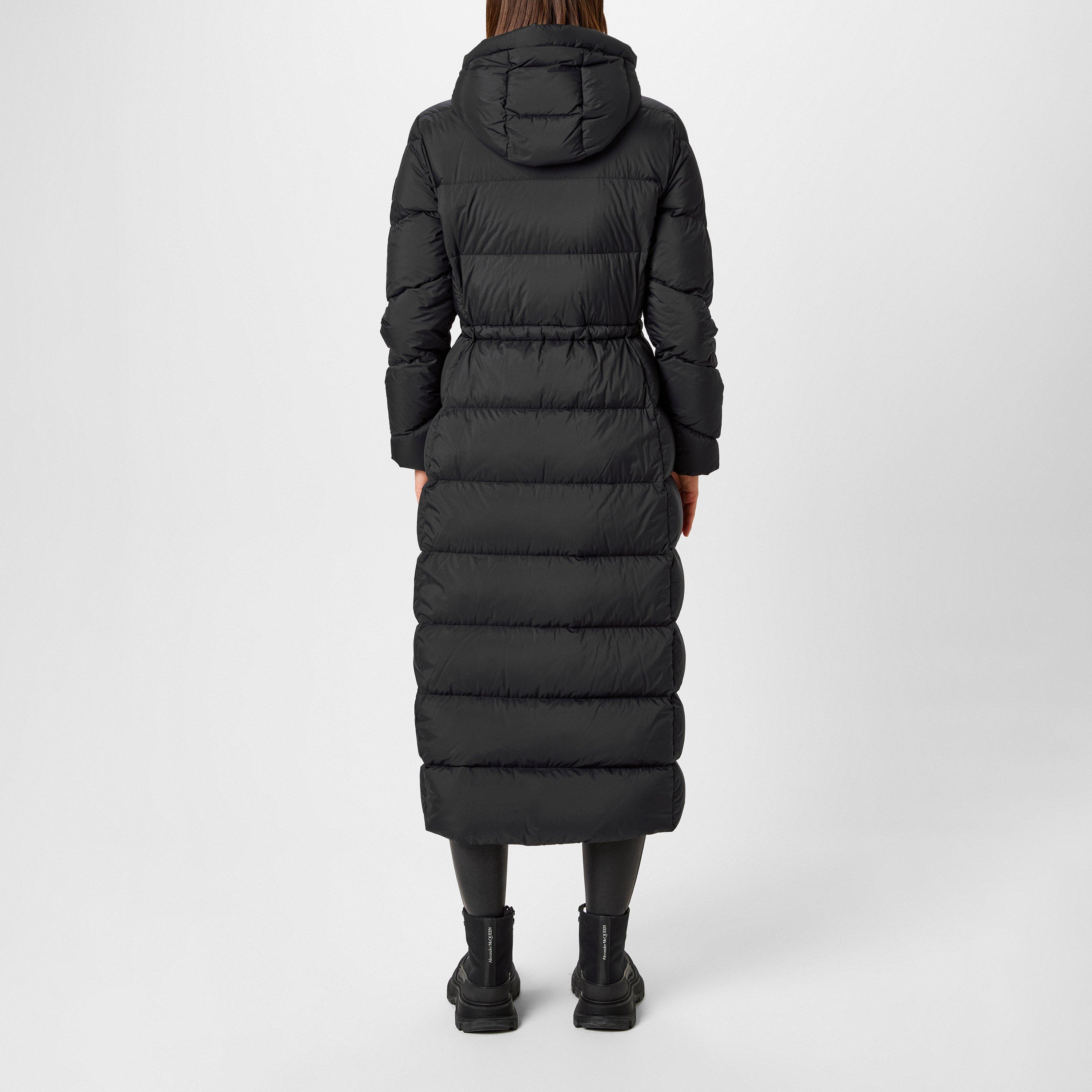 Black 292 - Moose Knuckles - Women's Belle Cote Duck Down Hooded Long Sleeve Long Puffer Jacket - 3