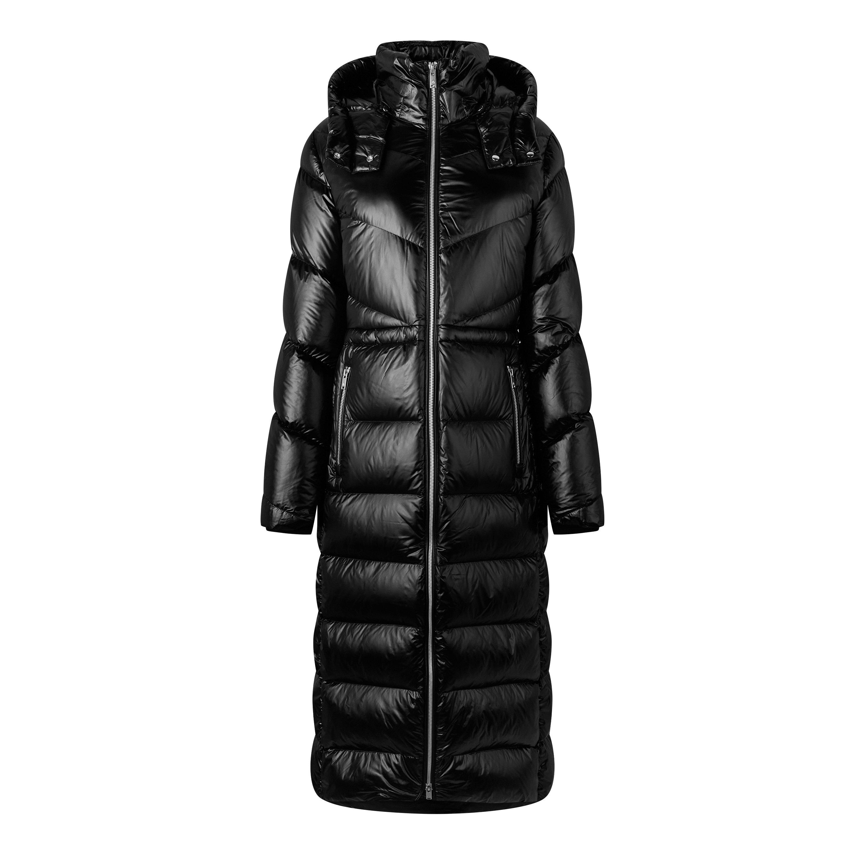 Black 292 - Moose Knuckles - Women's Belle Cote Duck Down Hooded Long Puffer Jacket - 5