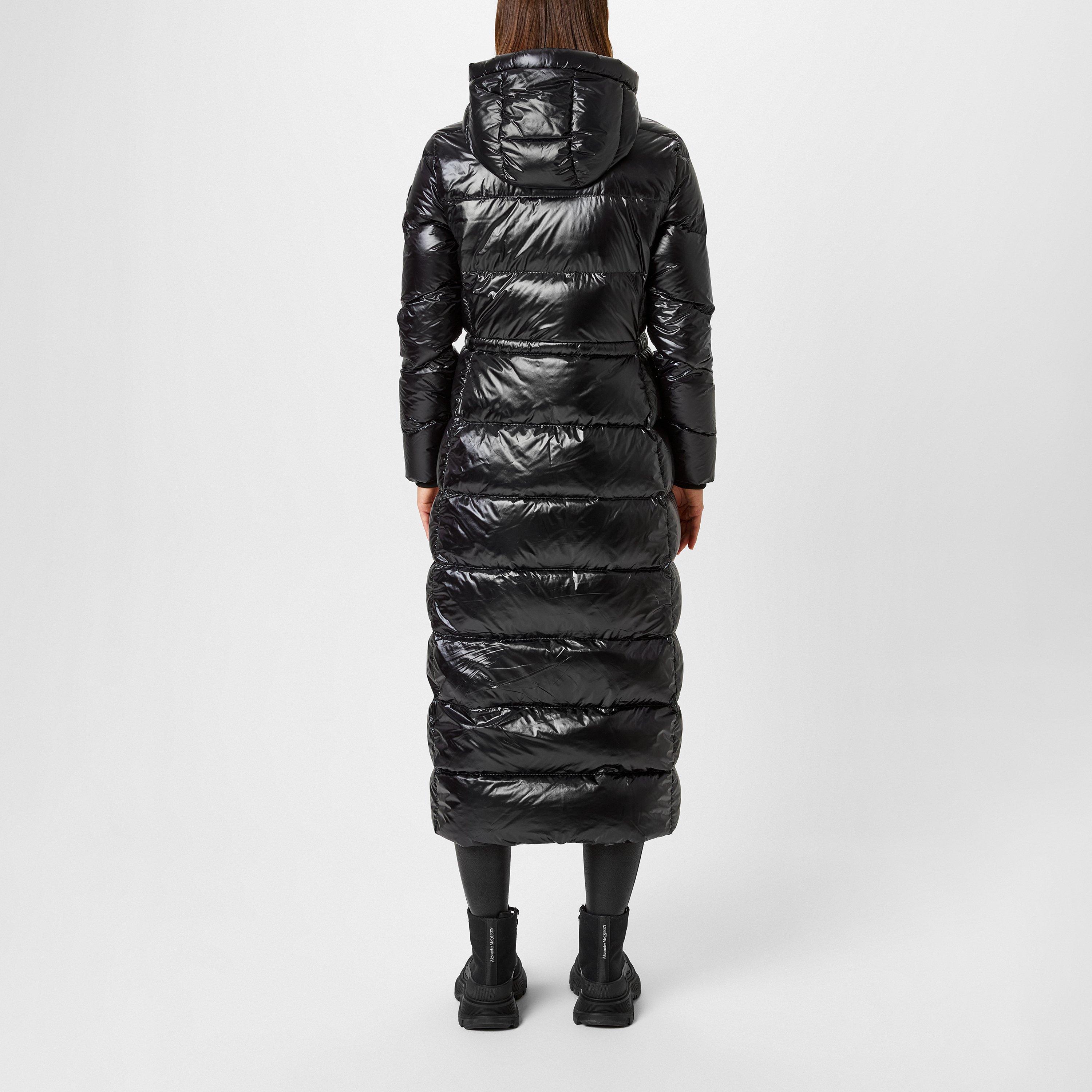 Black 292 - Moose Knuckles - Women's Belle Cote Duck Down Hooded Long Puffer Jacket - 3