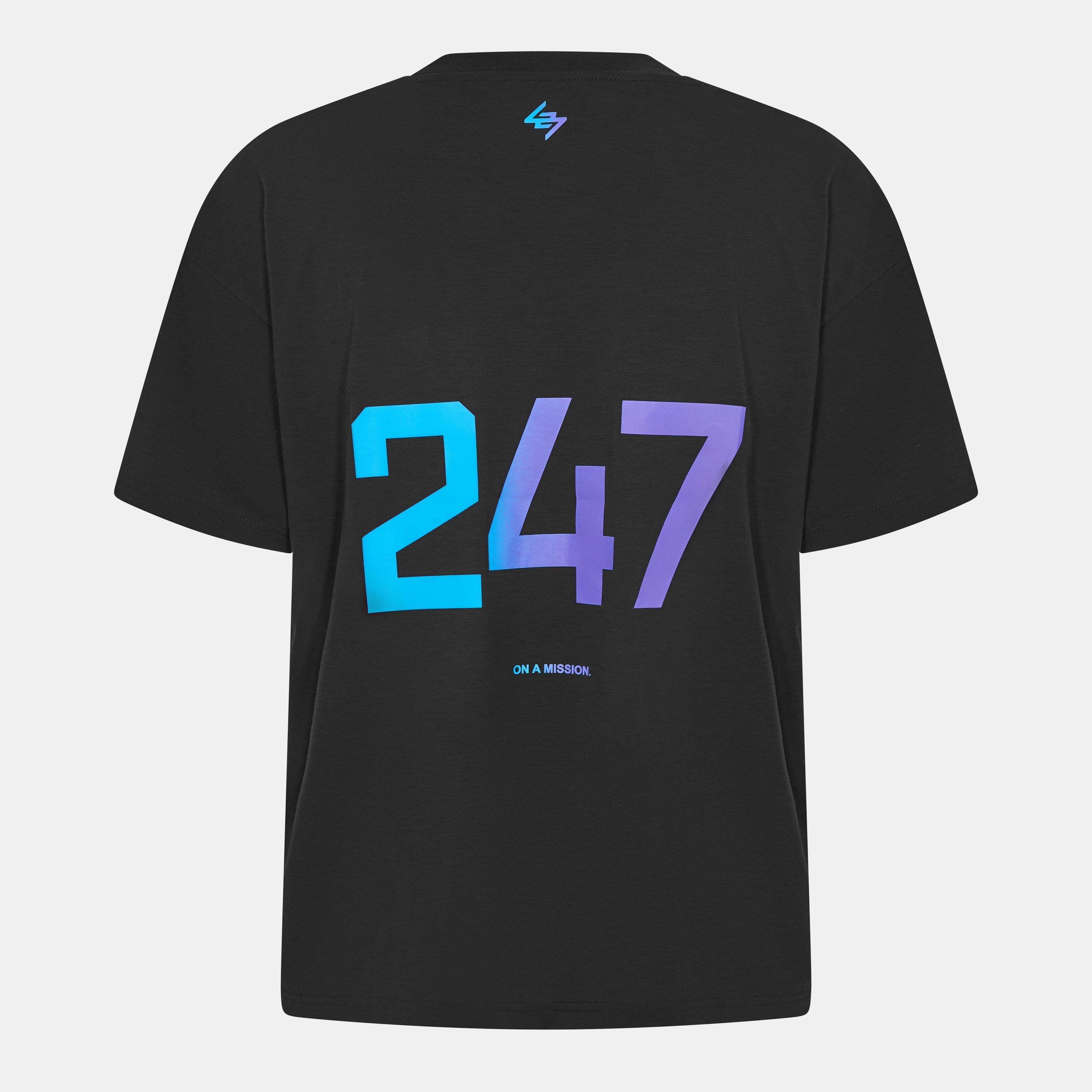Black/Purple - Represent 247 - Men's 247 Oversized T-Shirt - 2