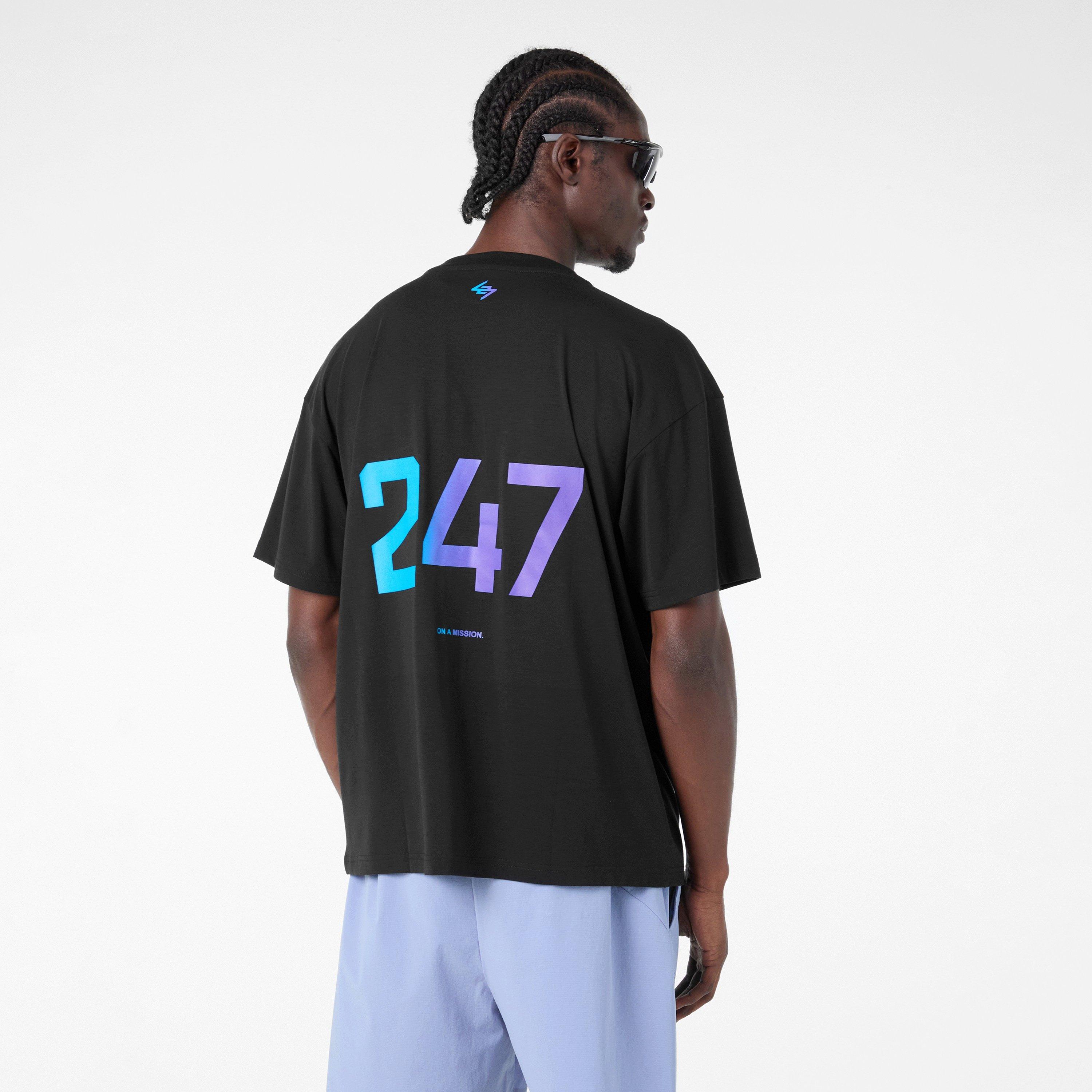 Black/Purple - Represent 247 - Men's 247 Oversized T-Shirt - 4