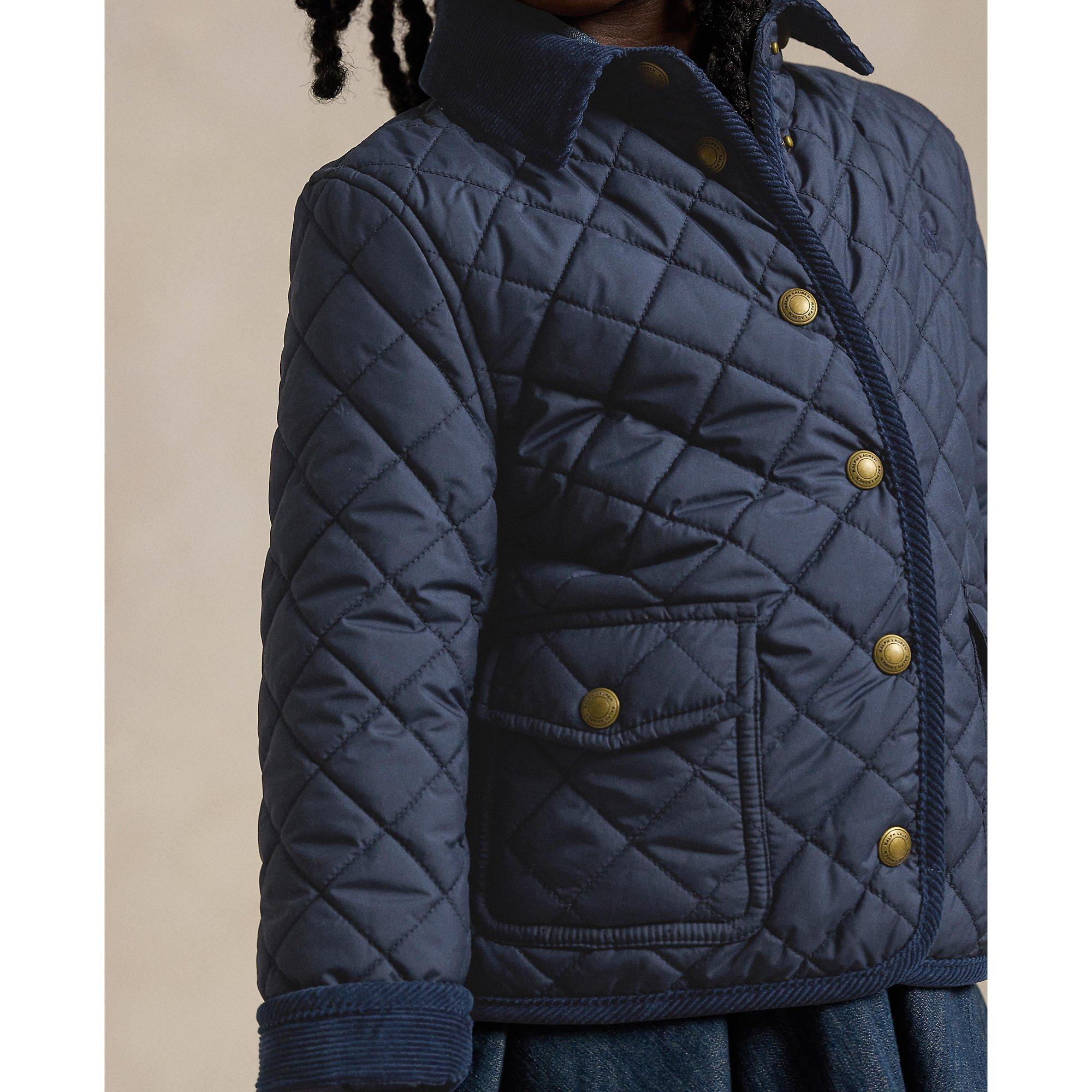 Newport Navy - Polo Ralph Lauren - Kids' Quilted Barn Detachable Hood Long Sleeve Short Puffer Jacket - 4