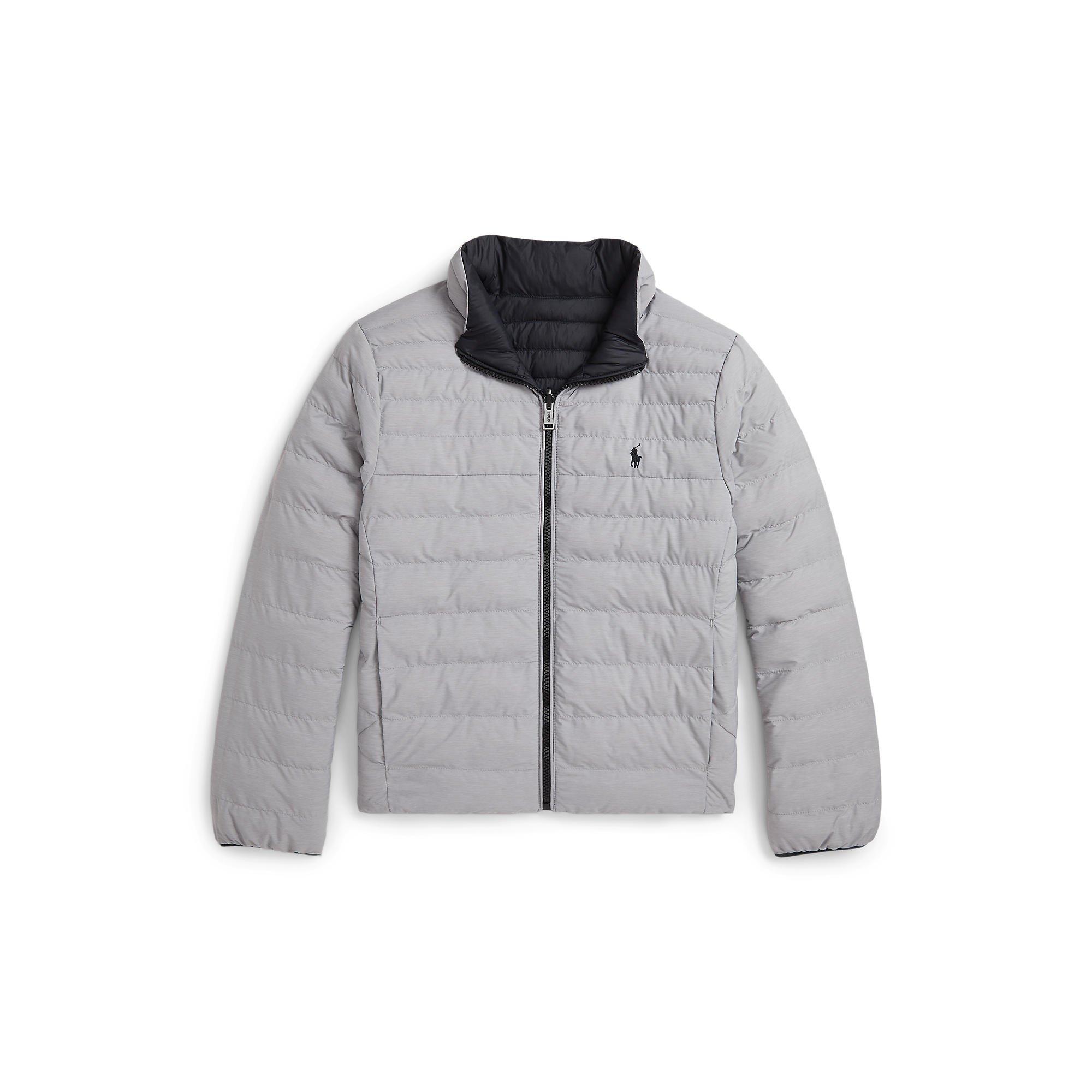 Black Grey - Polo Ralph Lauren - Kids'  Reversible Long Sleeve Parka - 3