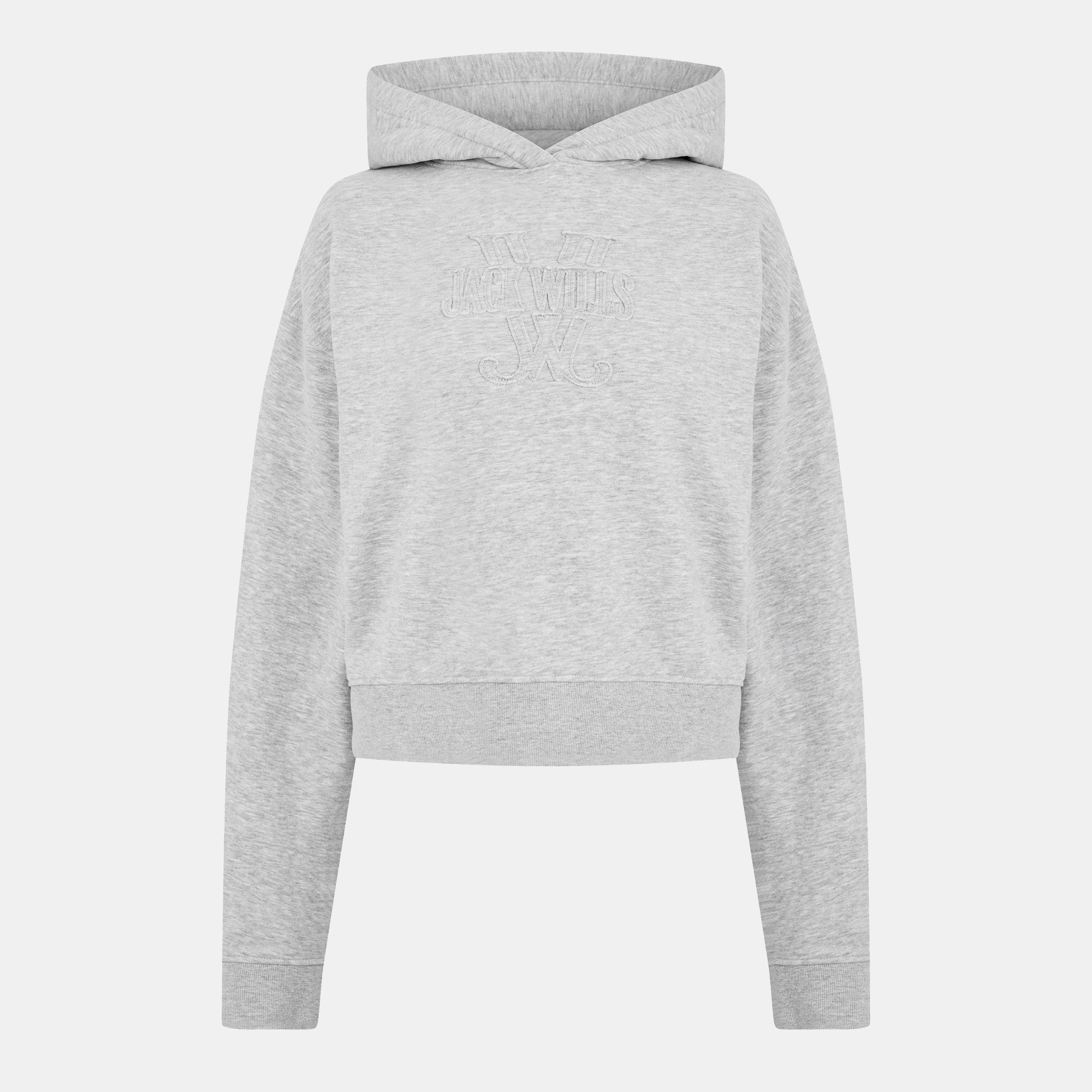 Jack Wills Women's Jw Slouchy Hoodie - Grey Marl - 14 (L)