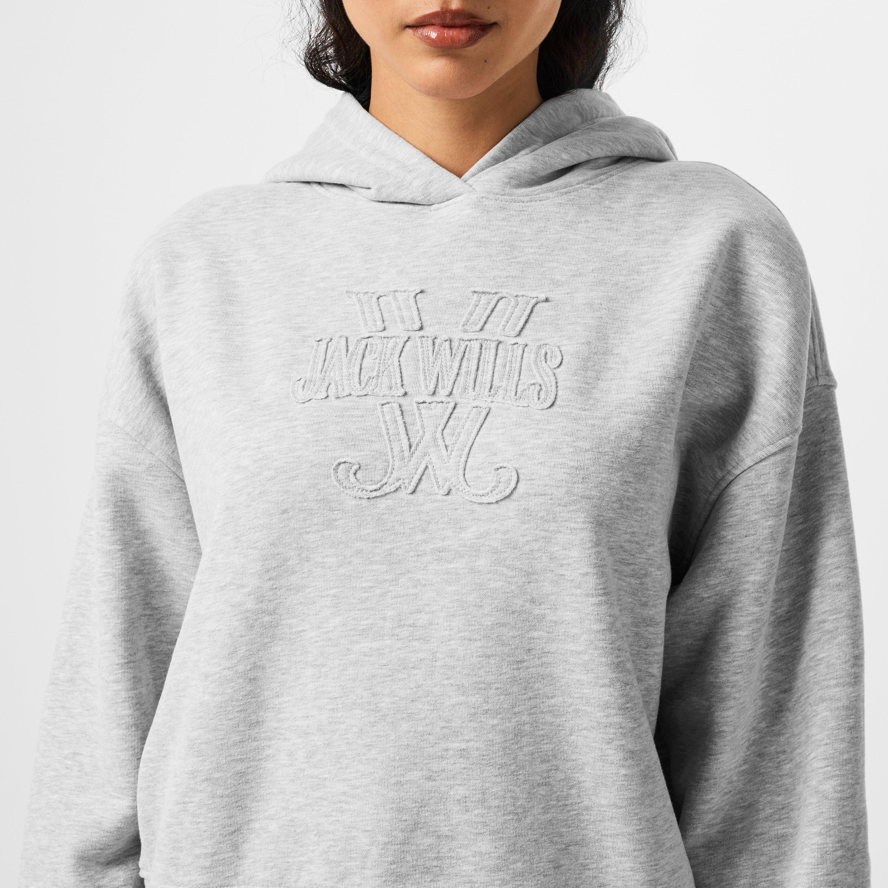 Grey Marl - Jack Wills - JW Slouchy Hoodie - 3