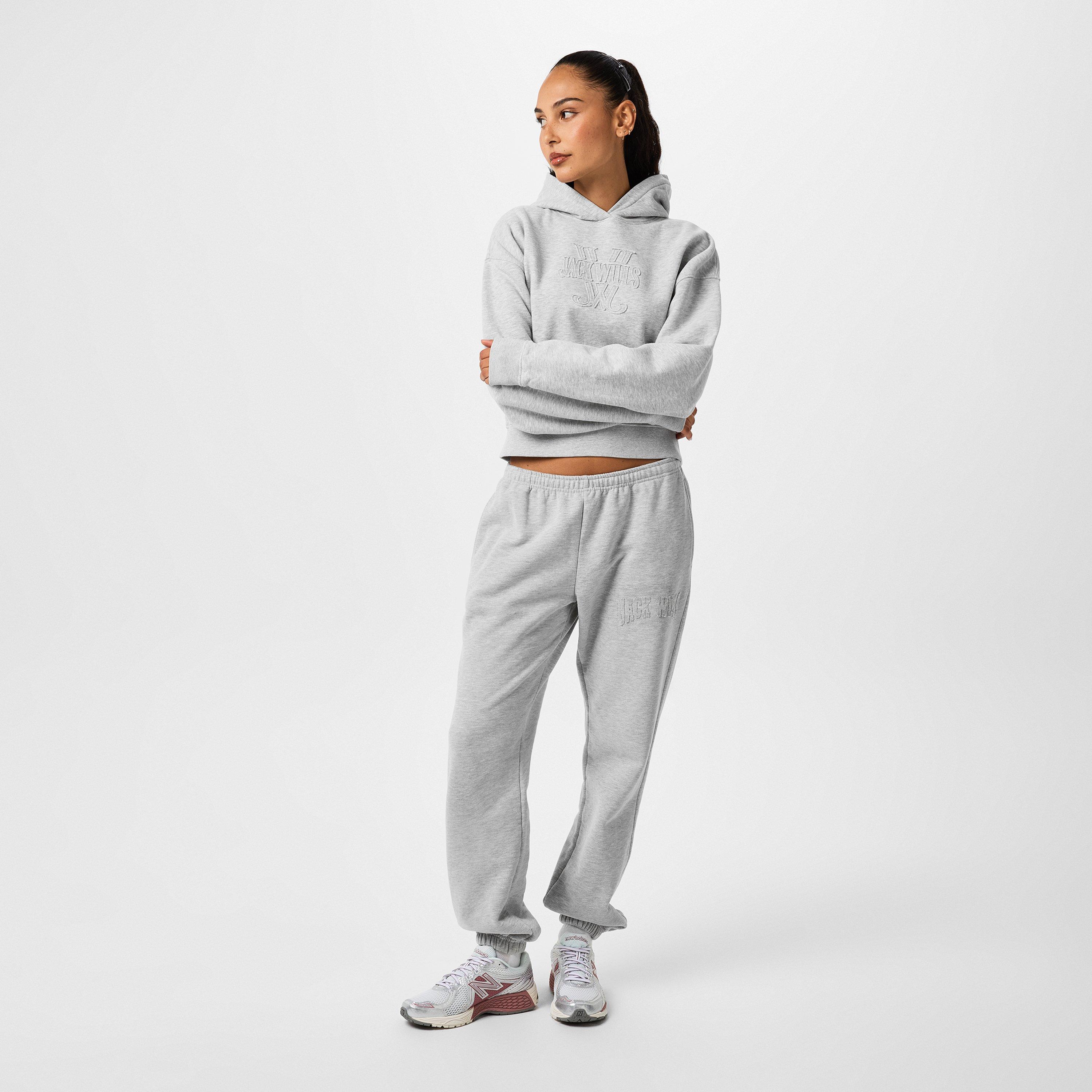 Grey Marl - Jack Wills - JW Slouchy Hoodie - 4