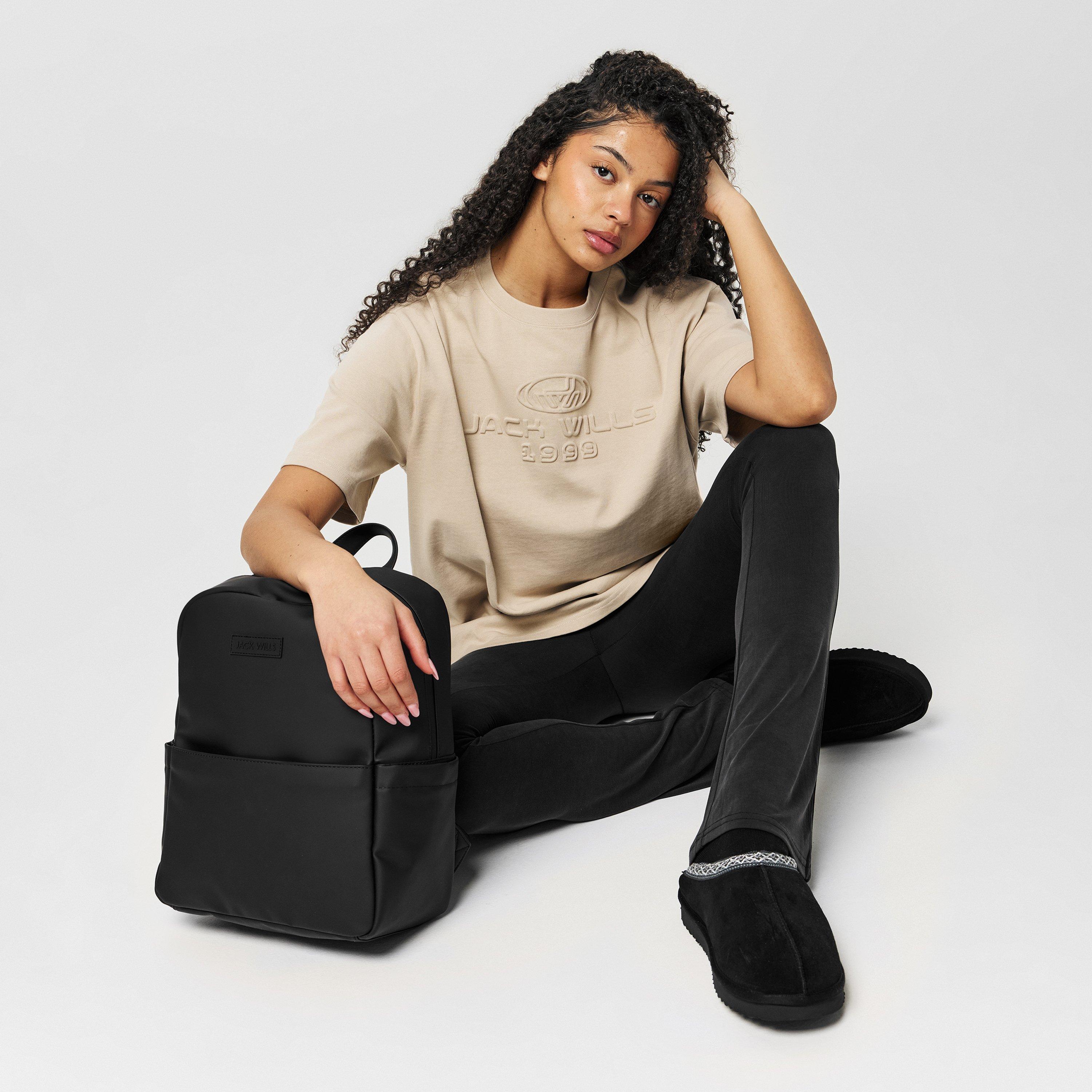 Stone - Jack Wills - JW Embossed Logo Oversized T-Shirt - 6