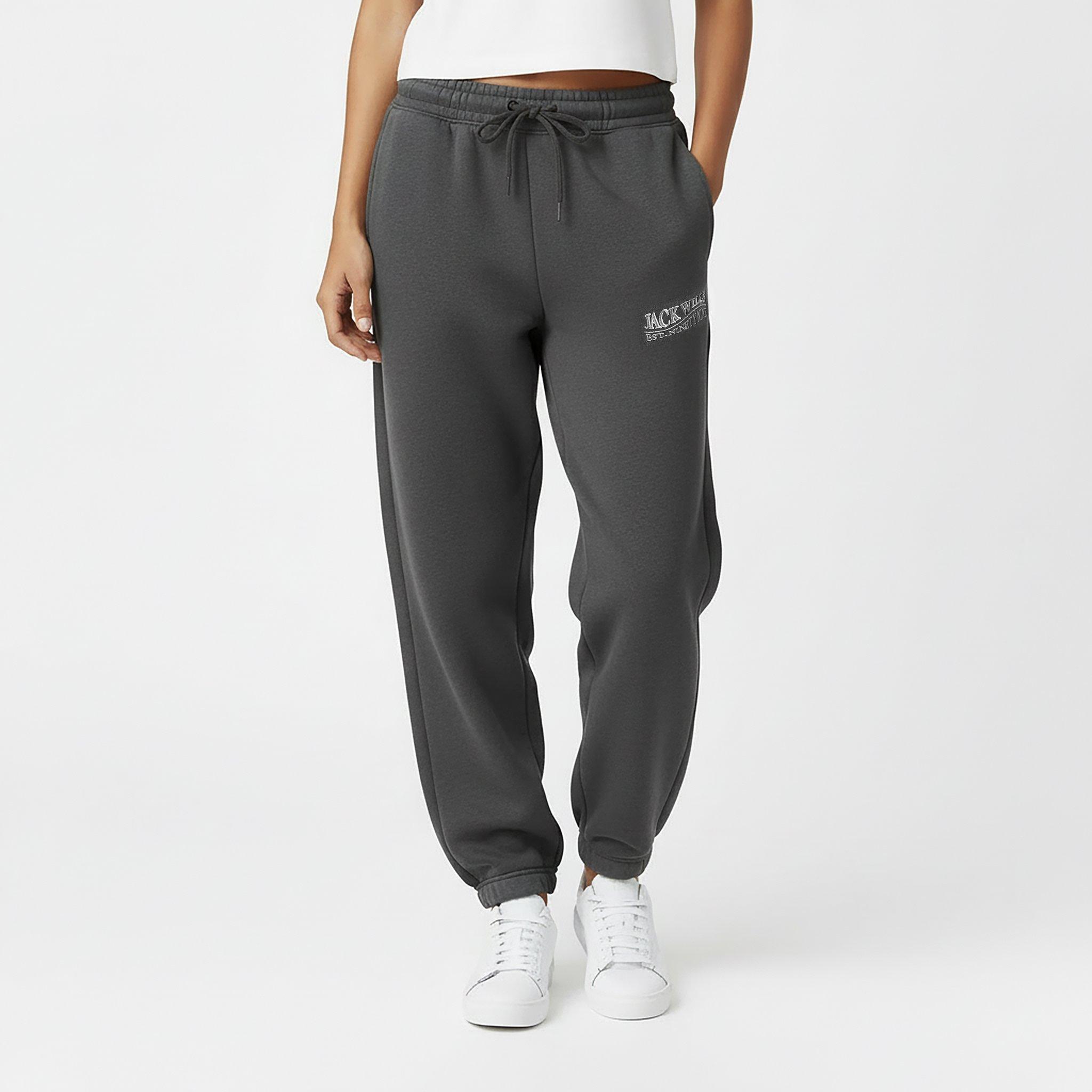 Eiffel Tower - Jack Wills - Women's Loose Embellished Logo Closed Hem Fleece Joggers - 3