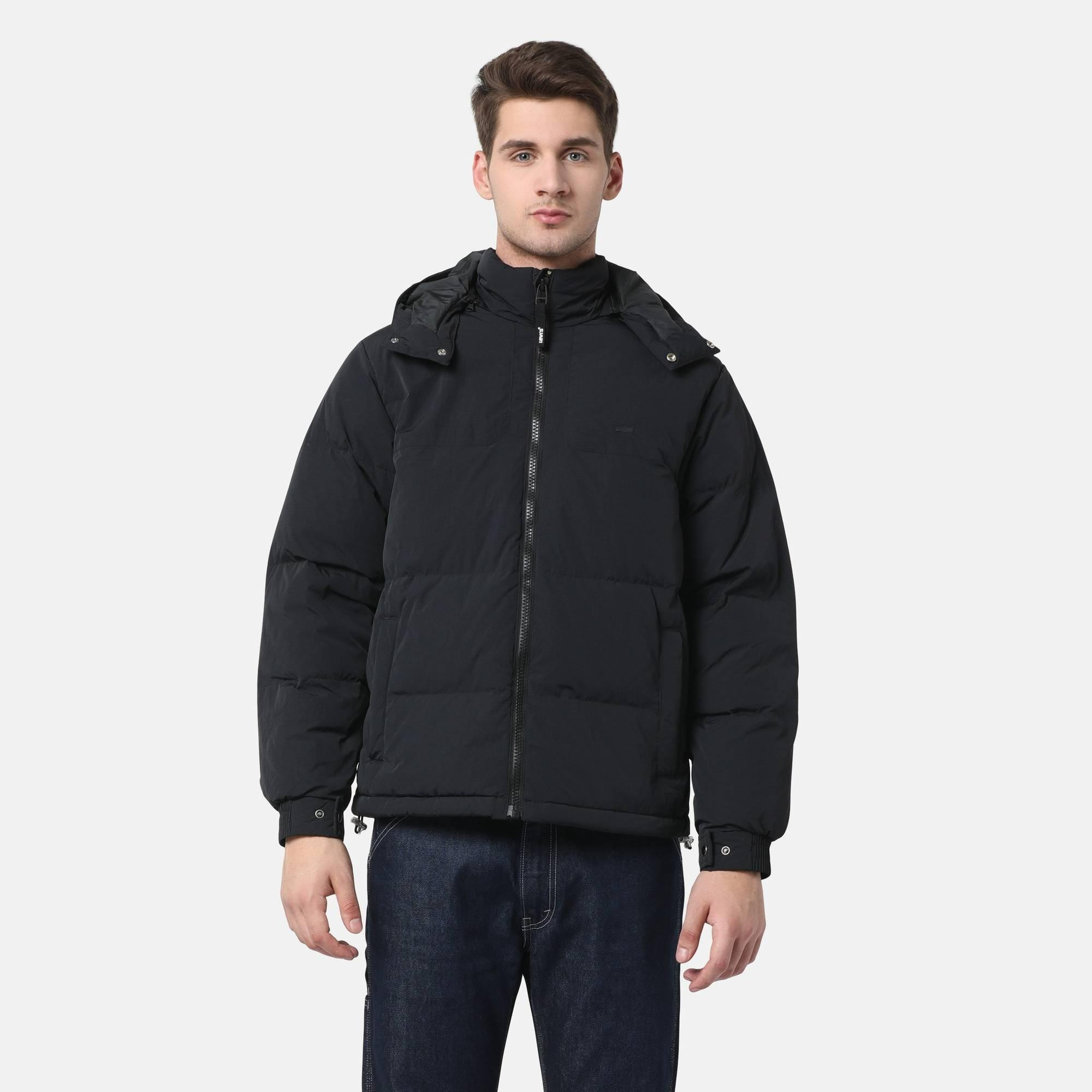 Noir de jais - Levis - Men's Rockridge Jet Insulated Short Puffer Jacket - 1