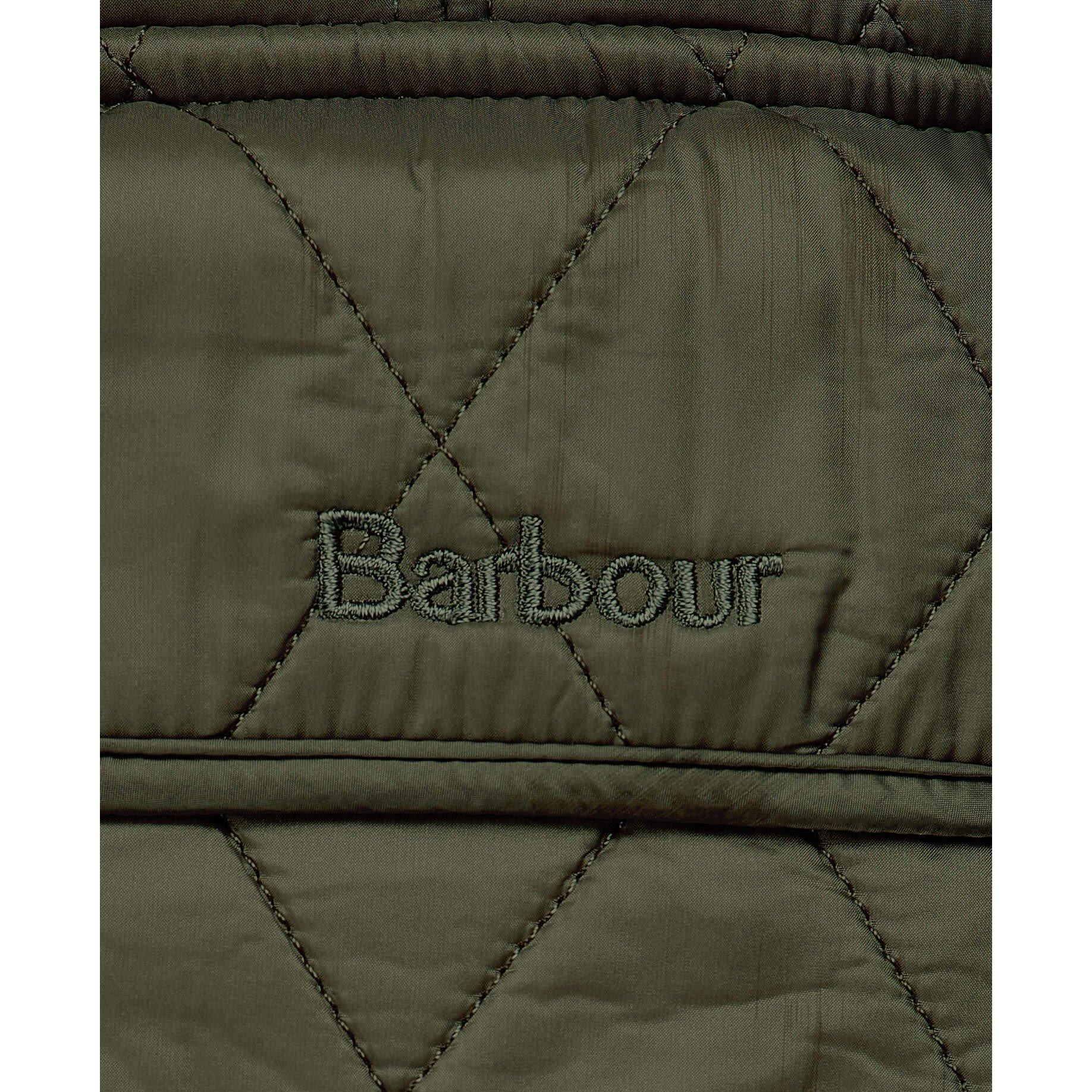 Olive - Barbour - Women's Wray Diamond Quilted Fleece Lined Sleeveless Gilet - 4