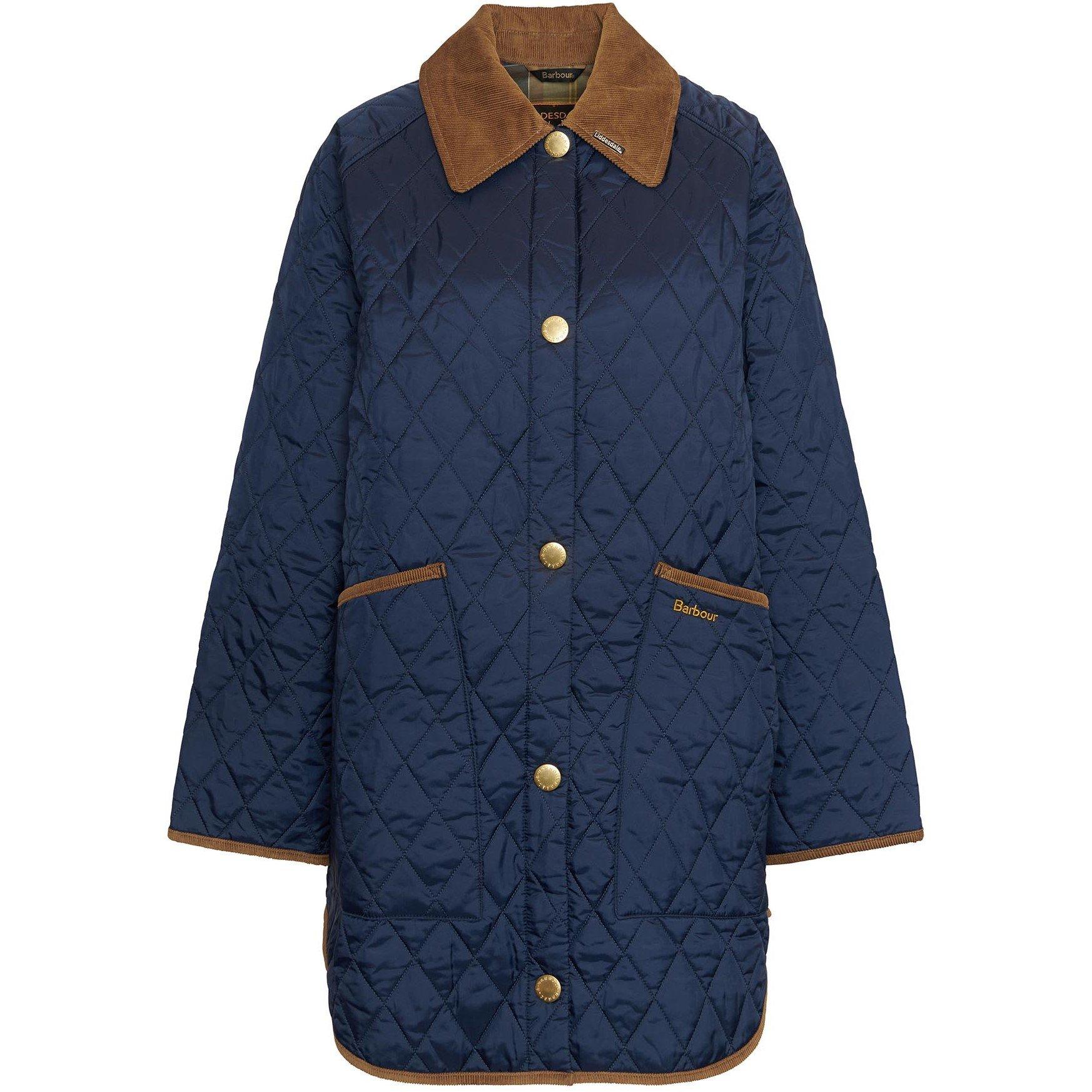 Navy/Classic - Barbour - Women's Liddesdale 30th Anniversary Oversized Quilted Jacket - 8
