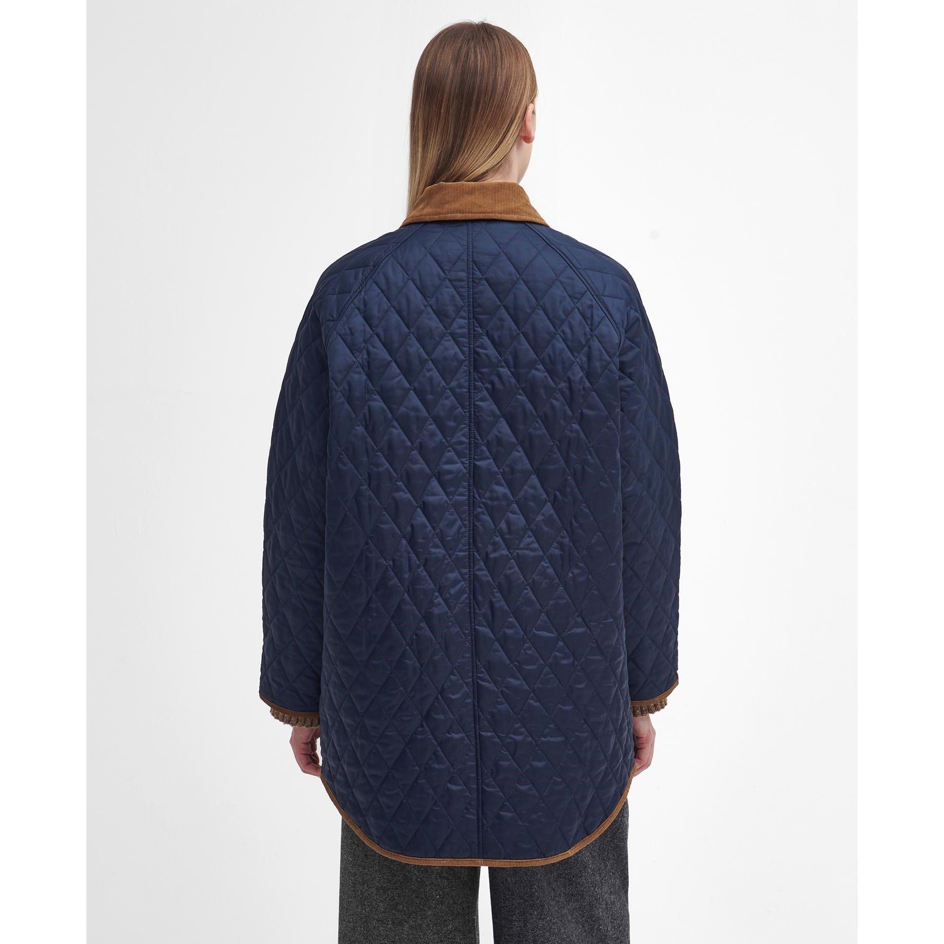 Navy/Classic - Barbour - Women's Liddesdale 30th Anniversary Oversized Quilted Jacket - 2