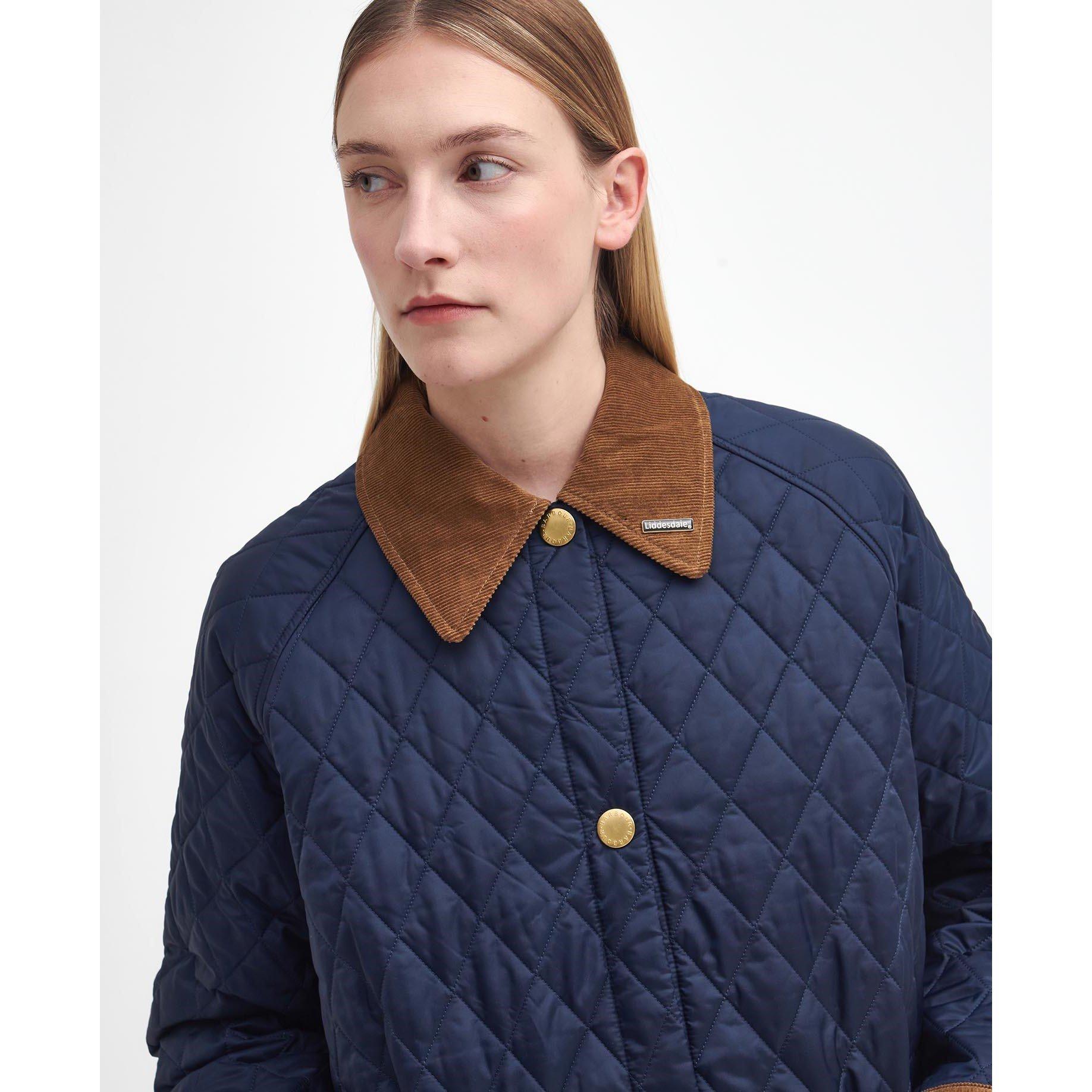 Navy/Classic - Barbour - Women's Liddesdale 30th Anniversary Oversized Quilted Jacket - 4