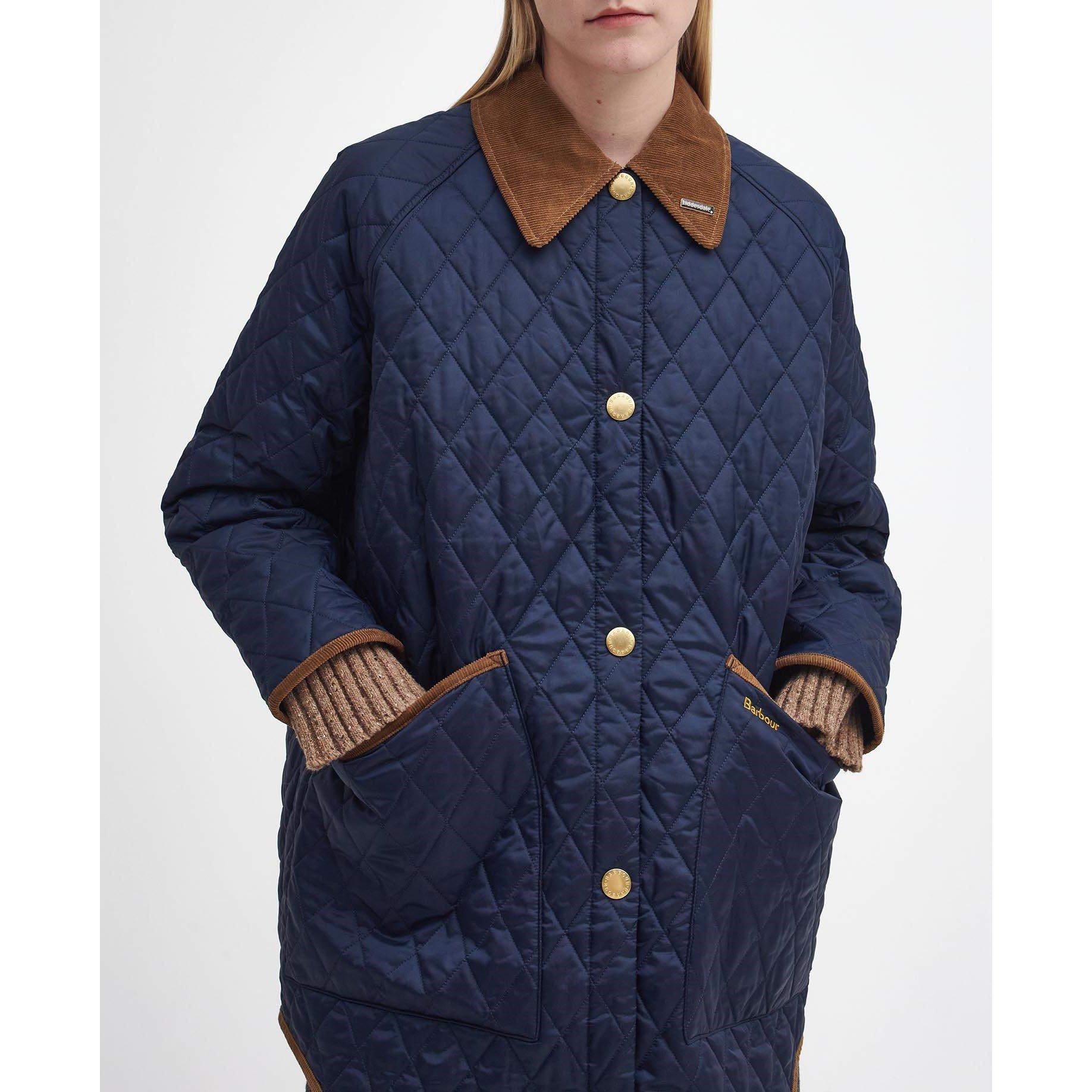 Navy/Classic - Barbour - Women's Liddesdale 30th Anniversary Oversized Quilted Jacket - 5