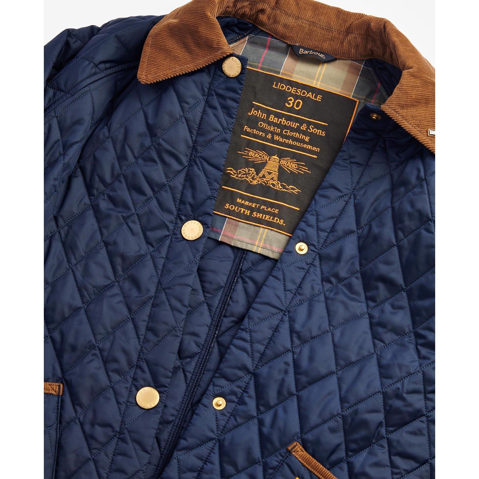Navy/Classic - Barbour - Women's Liddesdale 30th Anniversary Oversized Quilted Jacket - 7