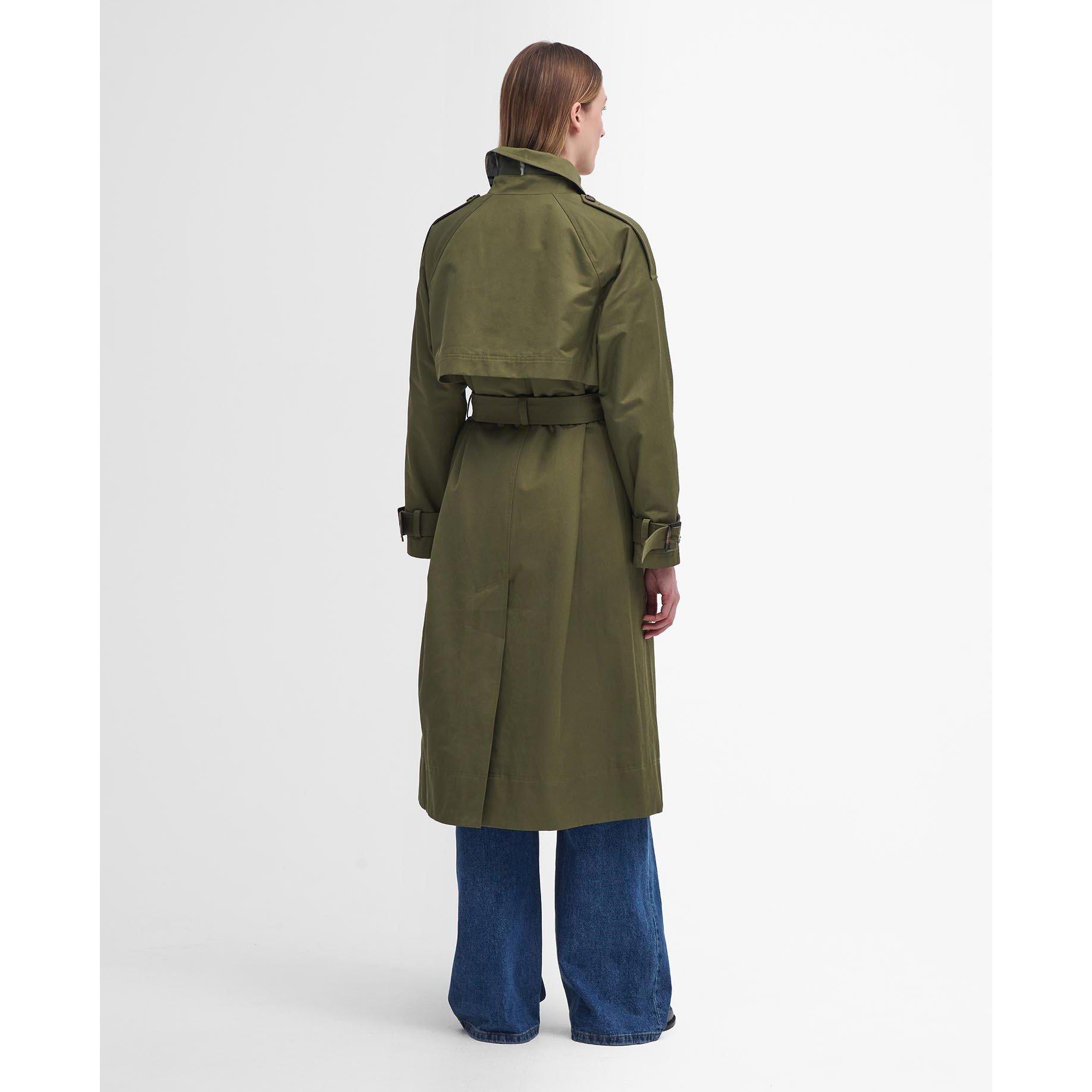 Moss/Ancient - Barbour - Women's Marie Showerproof Trench Coat - 2