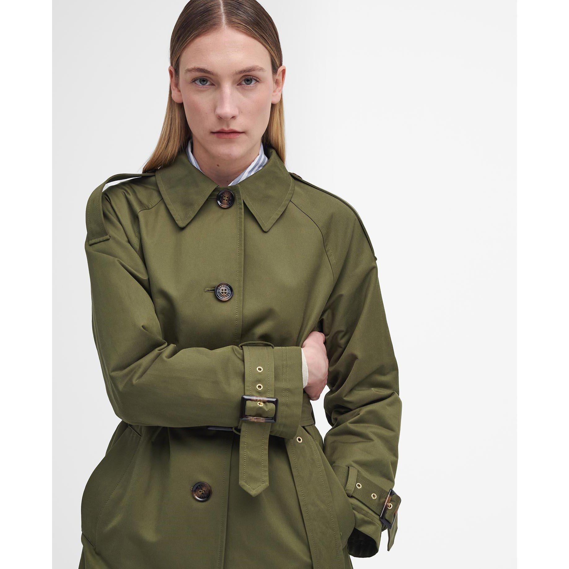 Moss/Ancient - Barbour - Women's Marie Showerproof Trench Coat - 5