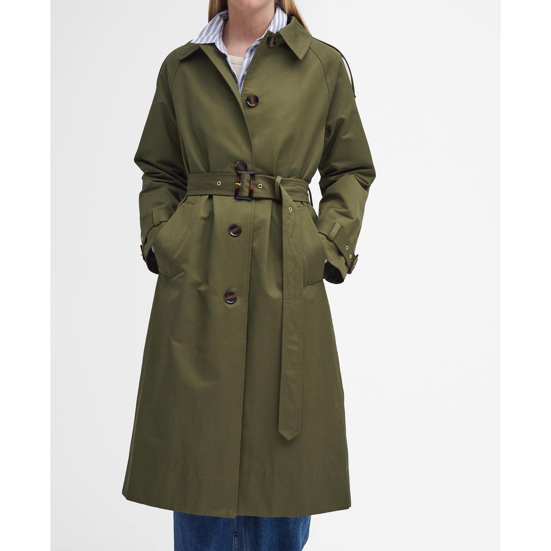 Moss/Ancient - Barbour - Women's Marie Showerproof Trench Coat - 7