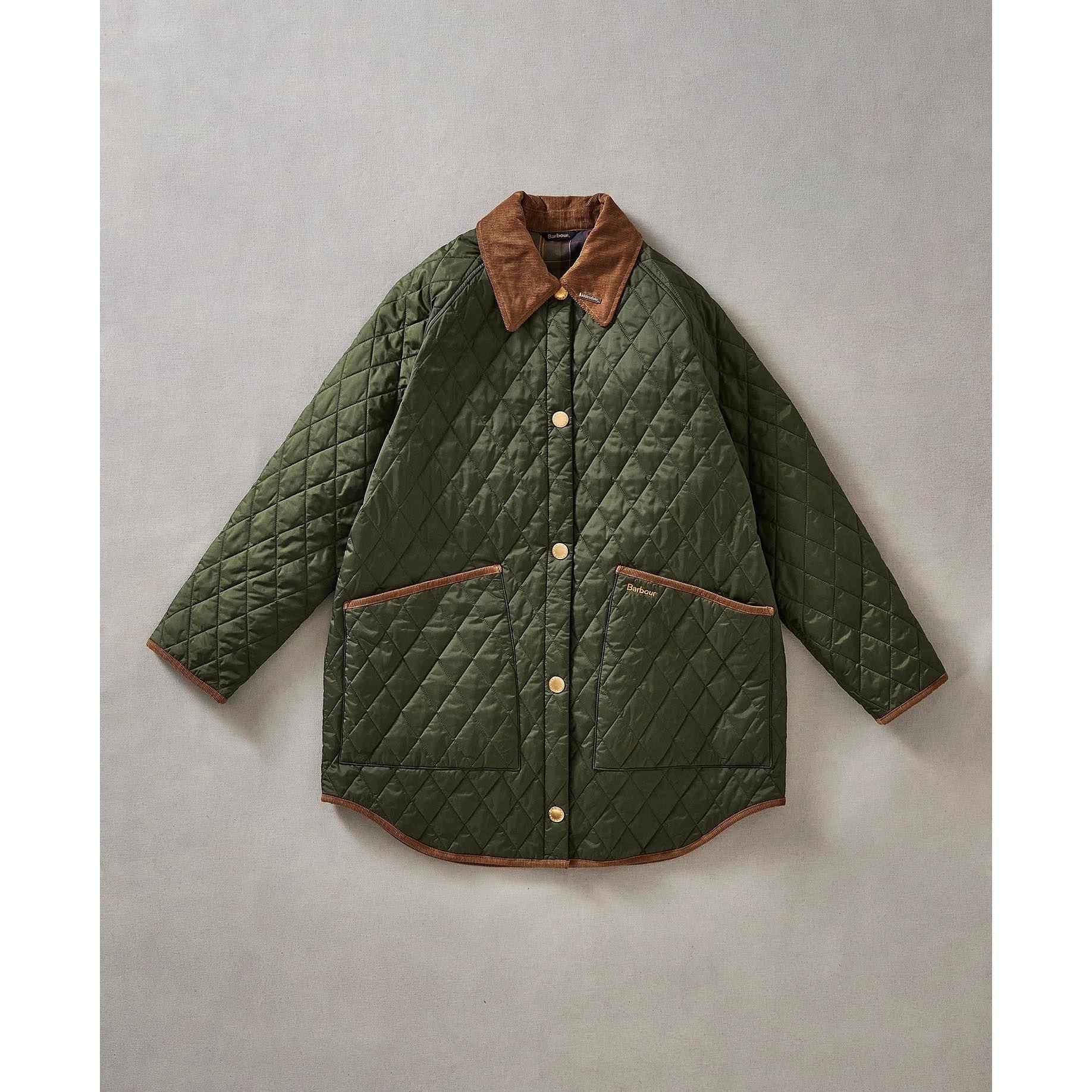 Olive/Classic - Barbour - Women's Liddesdale 30th Anniversary Diamond Quilted Oversized Quilted Jacket - 9