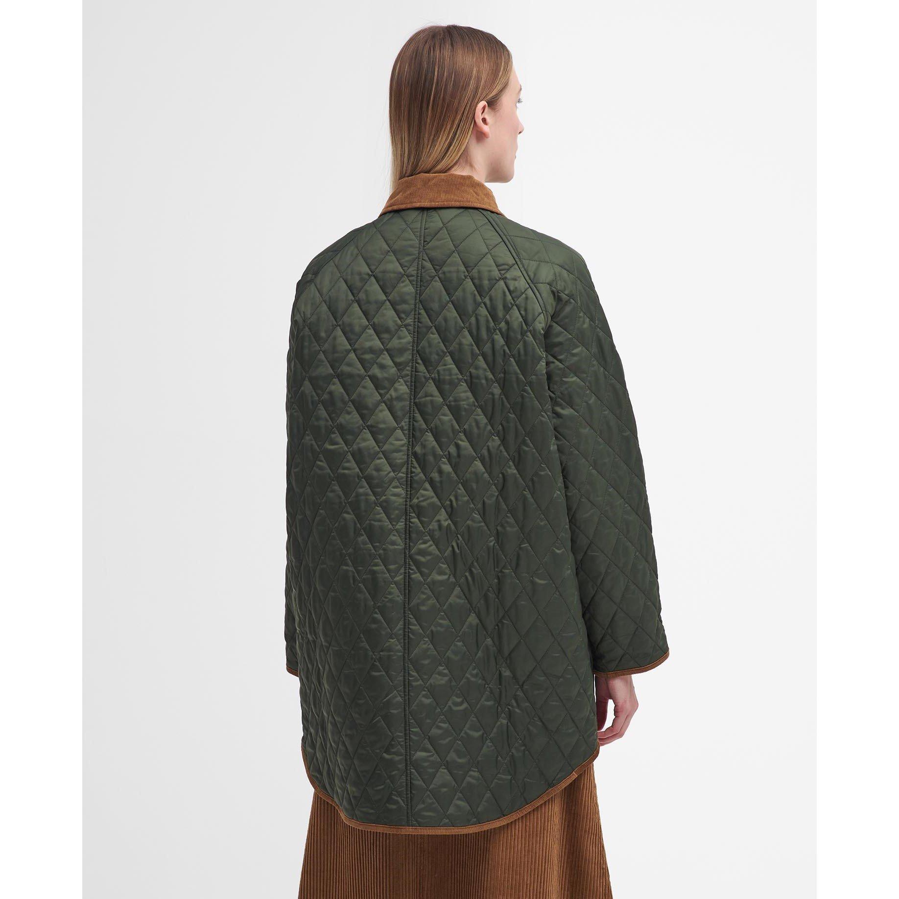 Olive/Classic - Barbour - Women's Liddesdale 30th Anniversary Diamond Quilted Oversized Quilted Jacket - 2