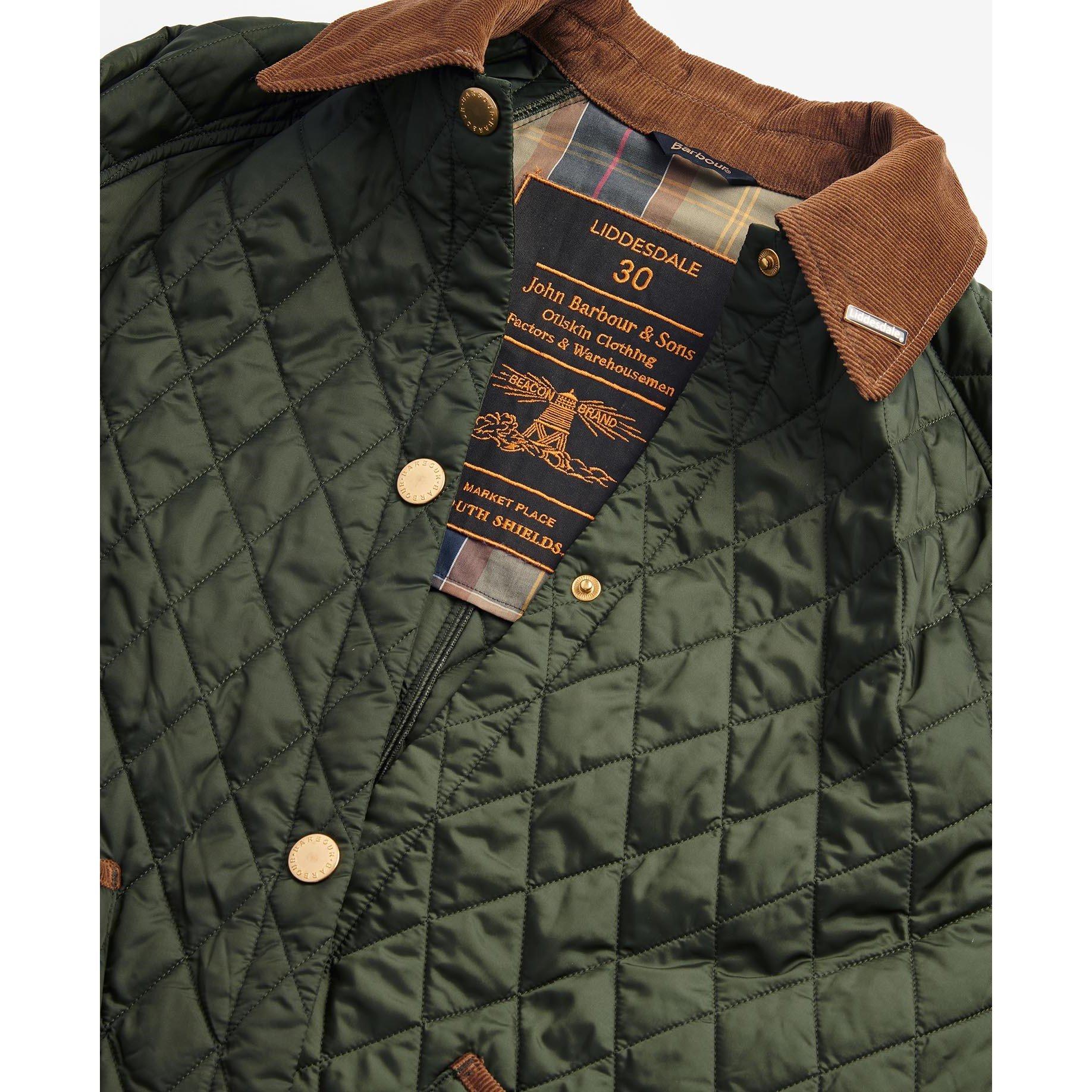 Olive/Classic - Barbour - Women's Liddesdale 30th Anniversary Diamond Quilted Oversized Quilted Jacket - 7