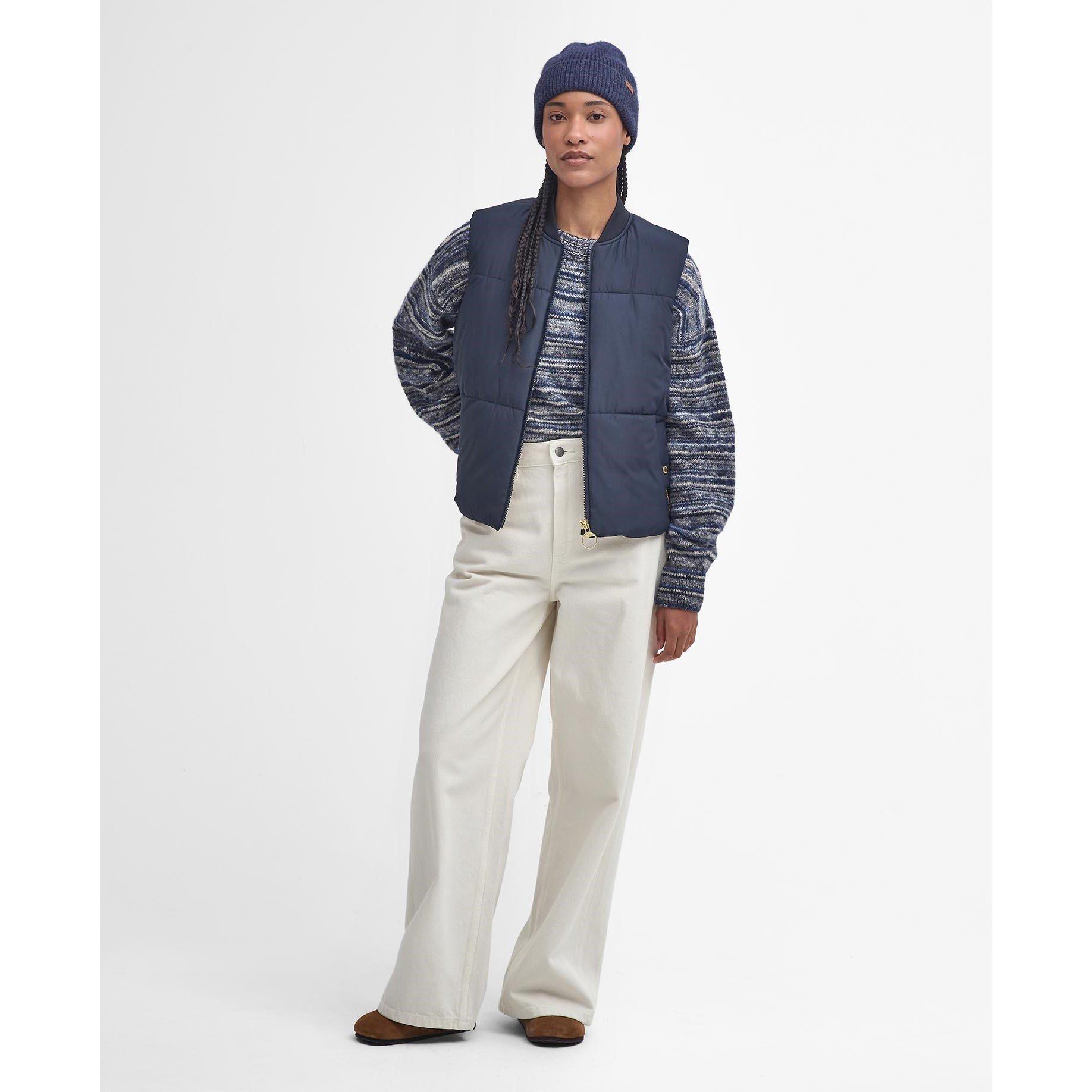  Navy/Brwn/Sand - Barbour - Women's Fay Down Filled Sleeveless Gilet - 3