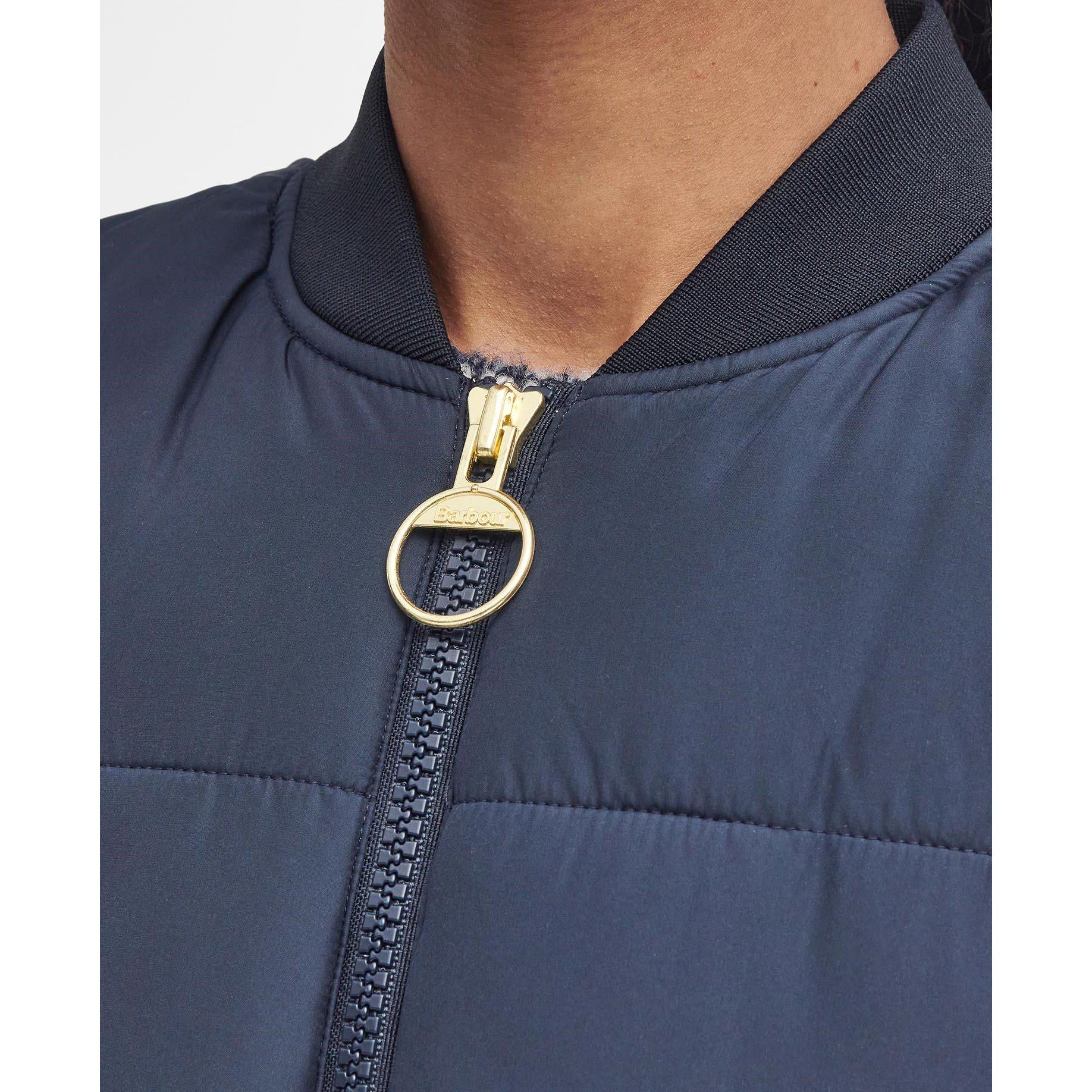  Navy/Brwn/Sand - Barbour - Women's Fay Down Filled Sleeveless Gilet - 5