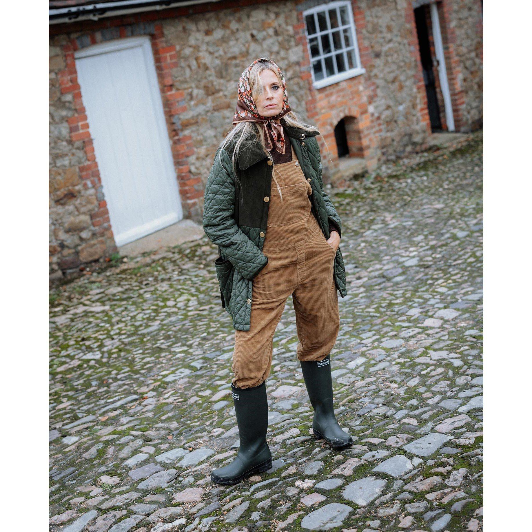 Olive/Ancient - Barbour - Women's  Reeth Diamond Quilted Patchwork Jacket - 10