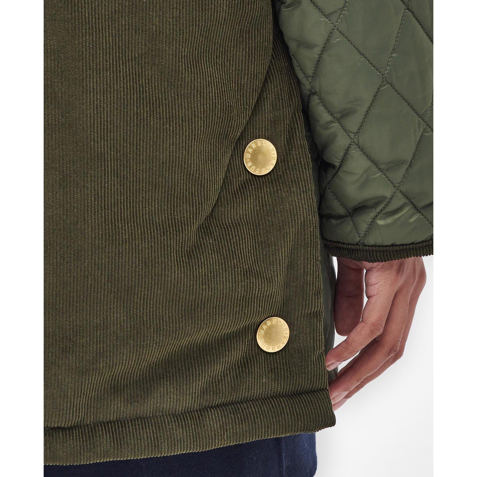 Olive/Ancient - Barbour - Women's  Reeth Diamond Quilted Patchwork Jacket - 7