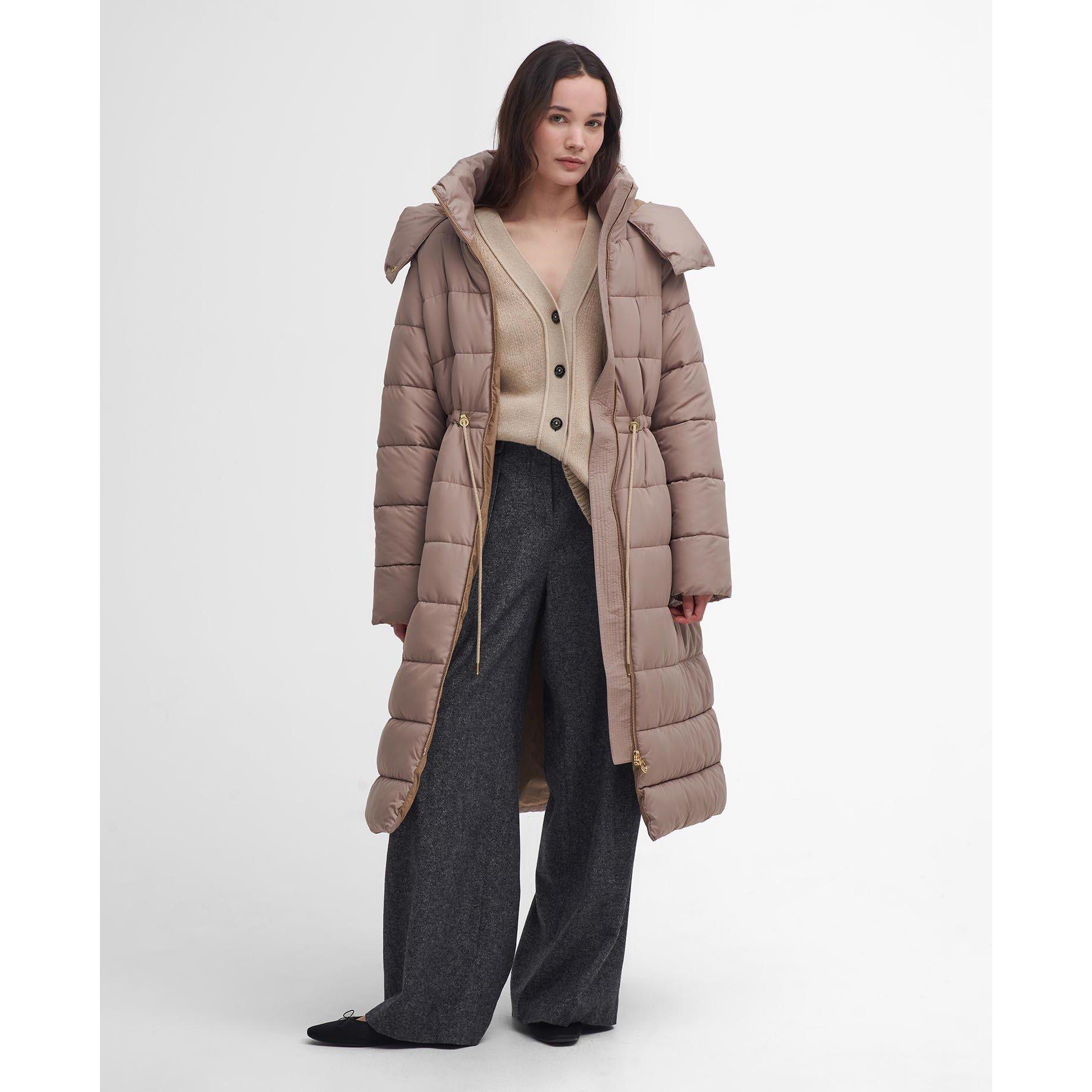 Barbour Women's Honey/Ancient Mannue Longline Quilted Jacket - 14 (L)