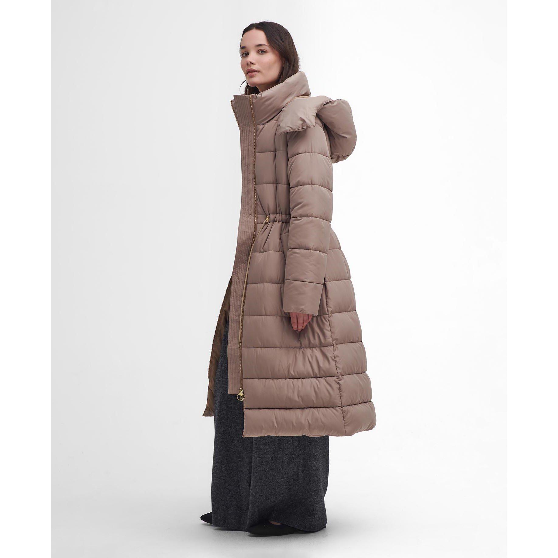 Honey/Ancient - Barbour - Women's Mannue Longline Quilted Jacket - 3