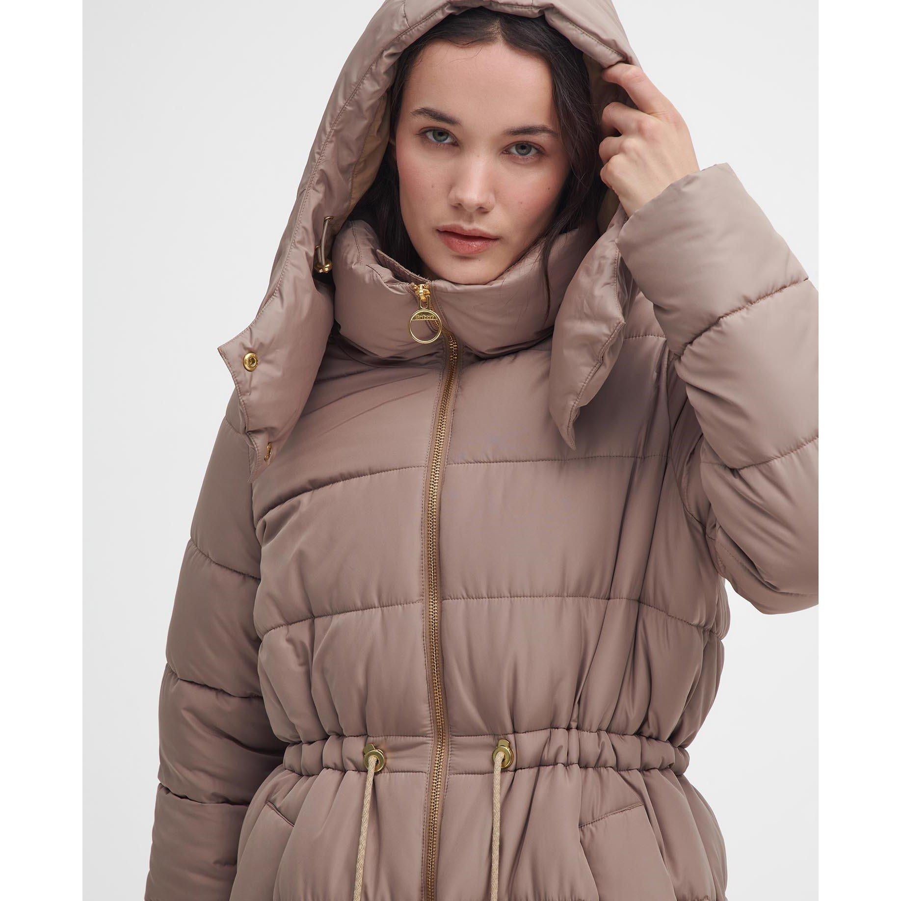 Honey/Ancient - Barbour - Women's Mannue Longline Quilted Jacket - 4