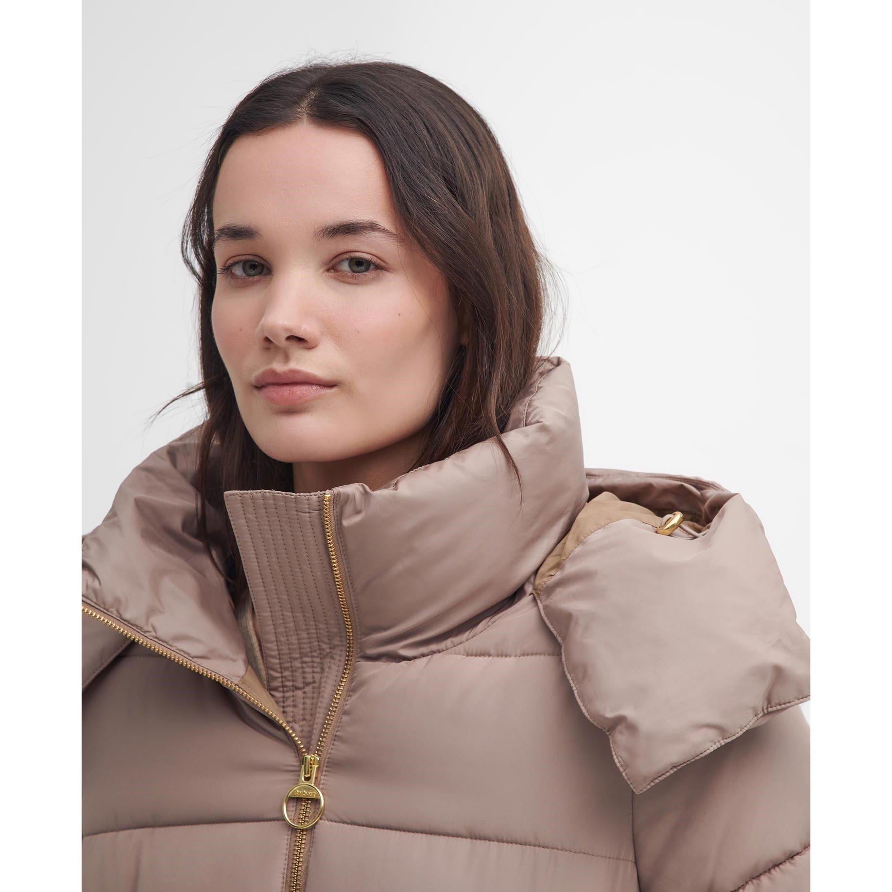 Honey/Ancient - Barbour - Women's Mannue Longline Quilted Jacket - 5