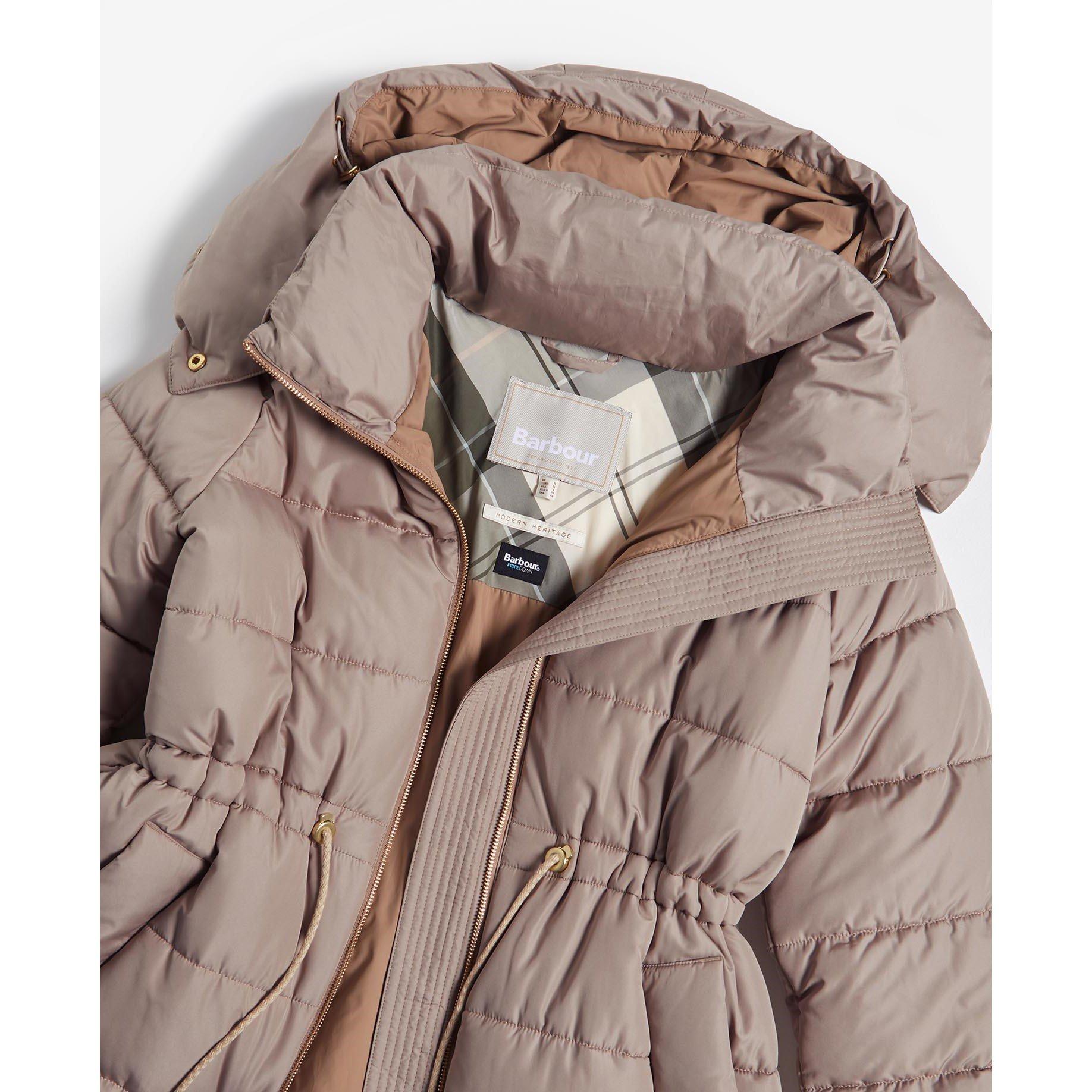 Honey/Ancient - Barbour - Women's Mannue Longline Quilted Jacket - 8