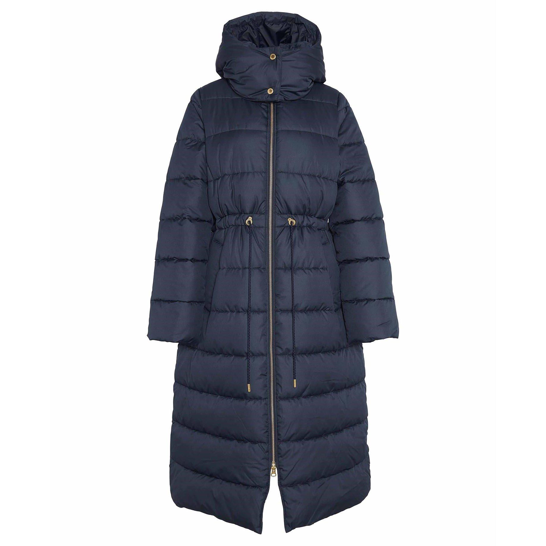 Navy - Barbour - Women's Mannue Longline Quilted Jacket - 10