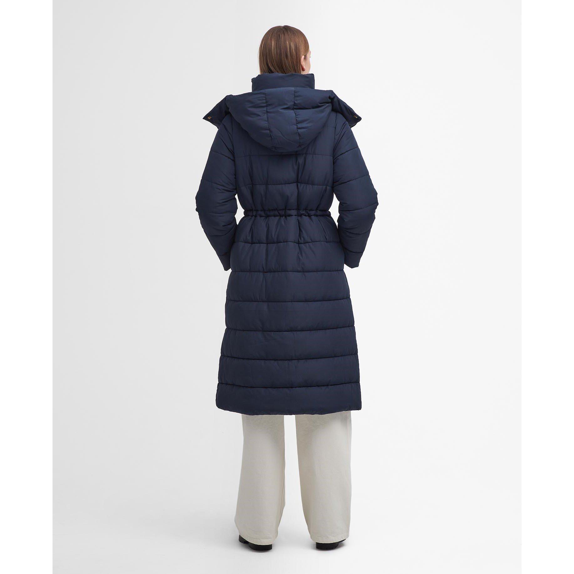 Navy - Barbour - Women's Mannue Longline Quilted Jacket - 2