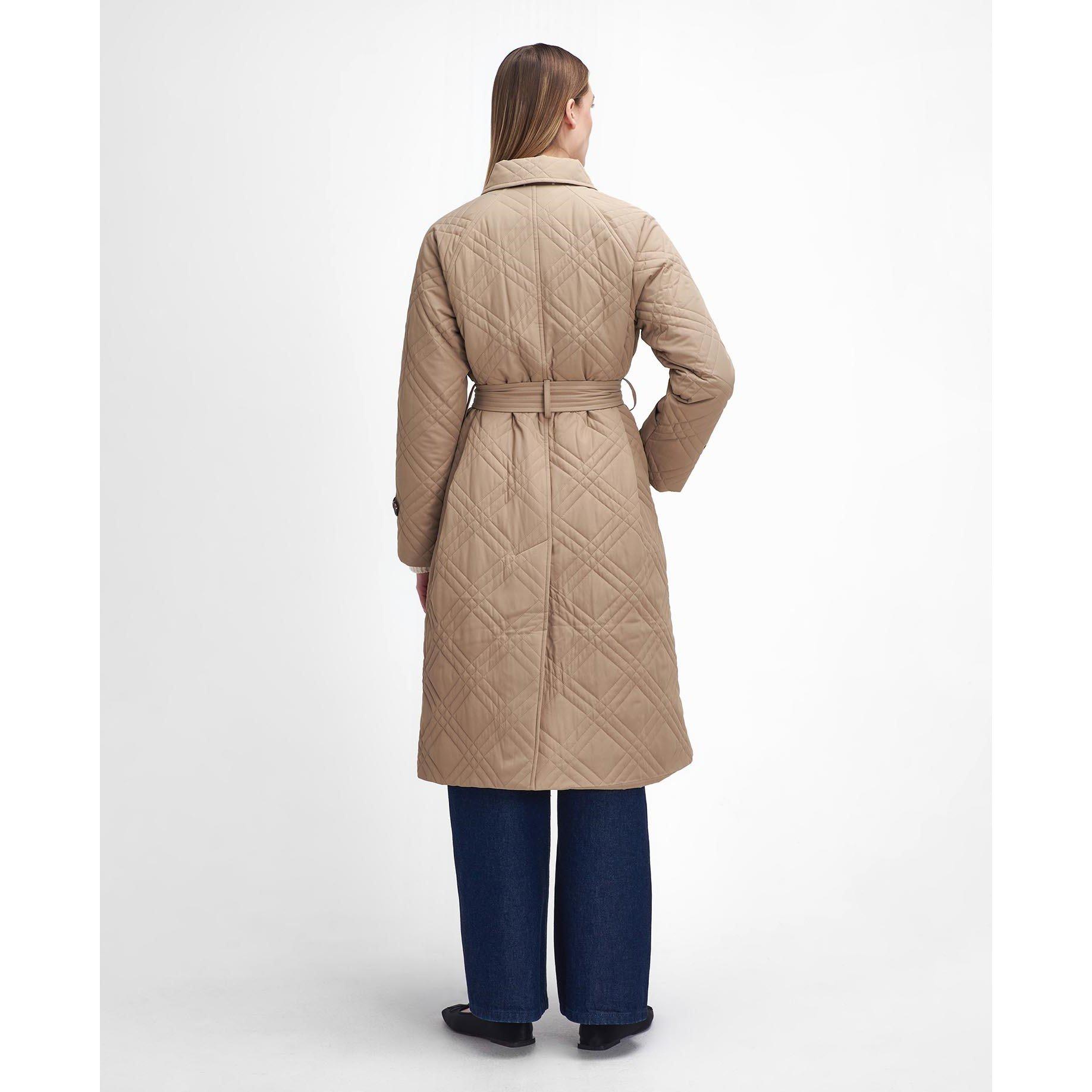 Honey/Cabernet - Barbour - Women's Mariah Quilted Tartan Short Puffer Jacket - 2