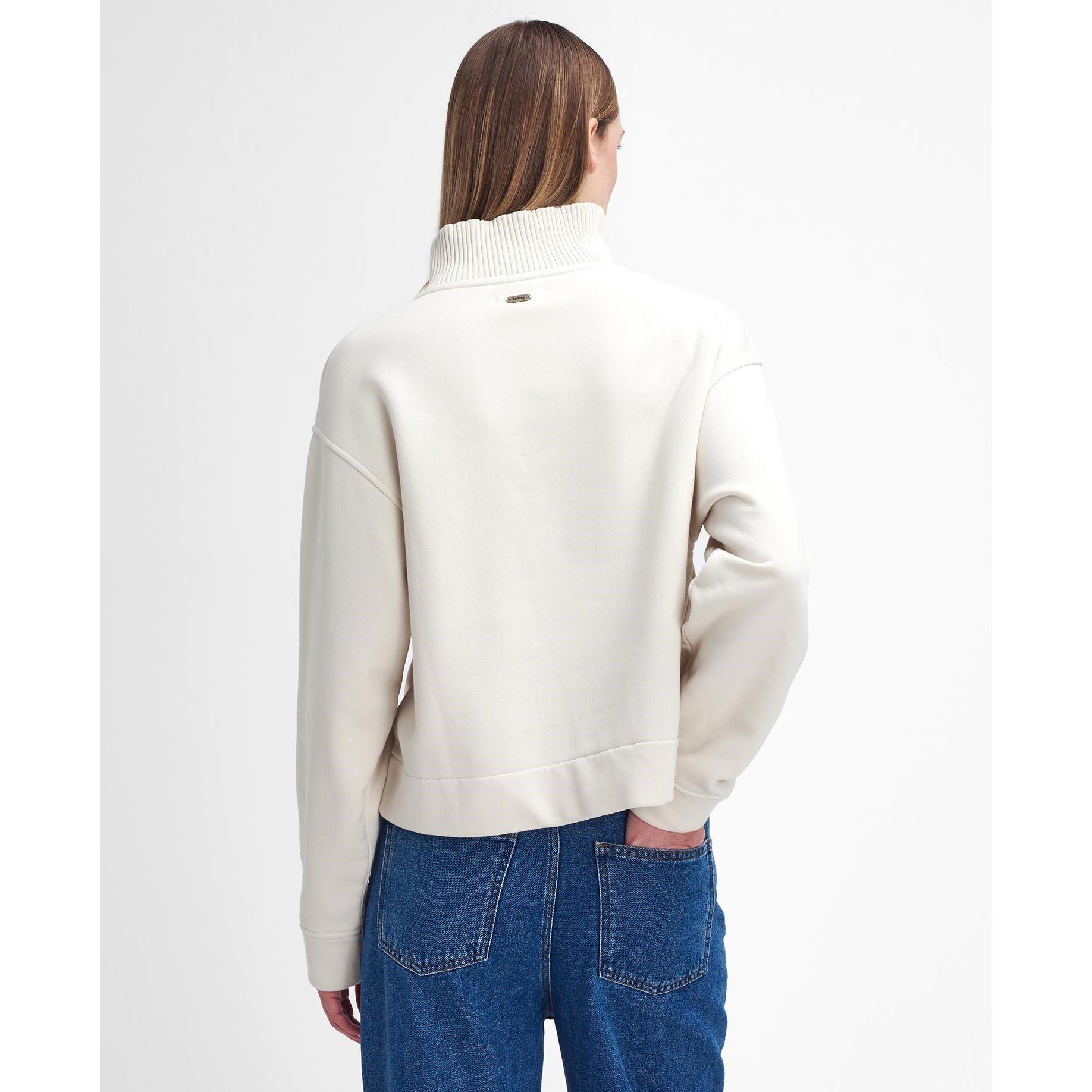 Ecru - Barbour - Fleur Half-Zip Sweatshirt - 3