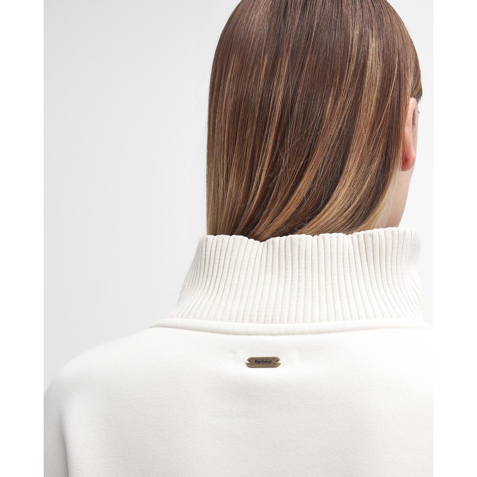 Ecru - Barbour - Fleur Half-Zip Sweatshirt - 5